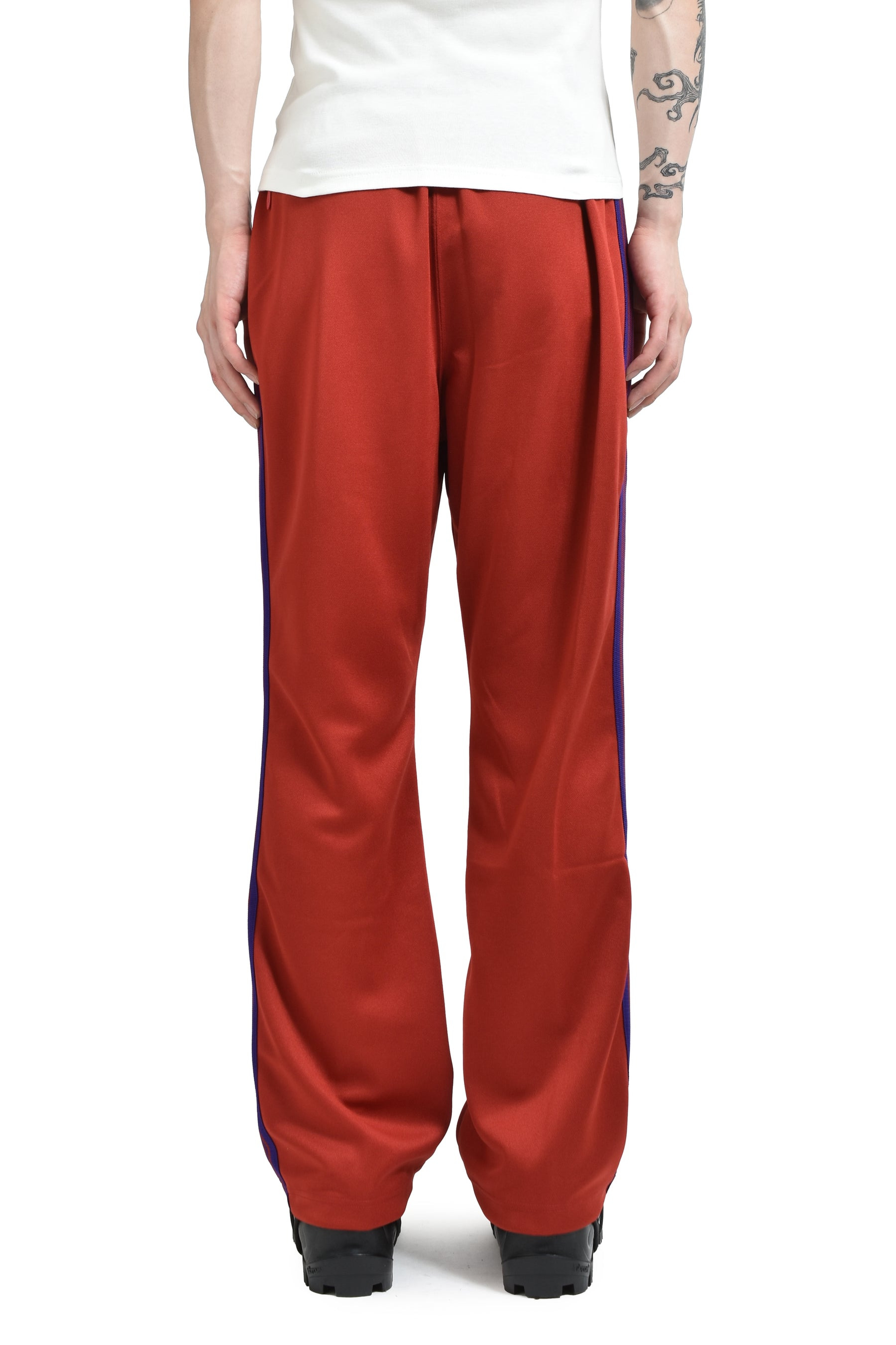 BOOT-CUT TRACK PANT - POLY SMOOTH / RED - 2