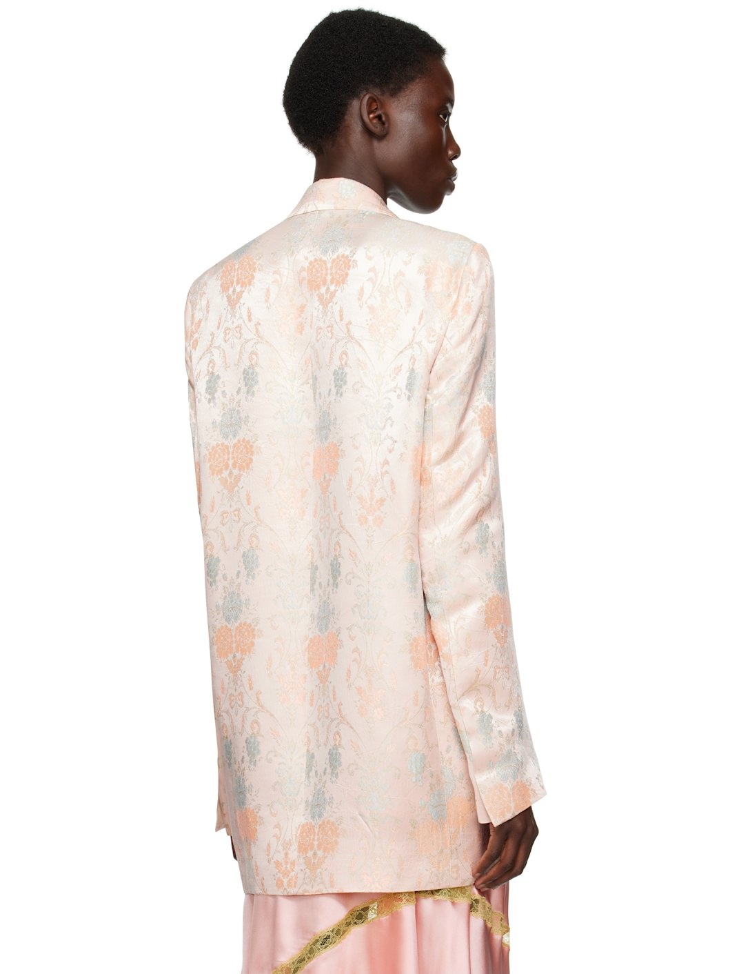 Pink Jacquard Blazer - 3