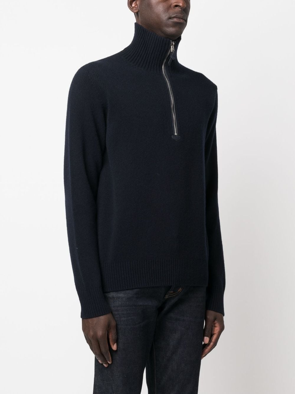 half-zip knitted jumper - 3