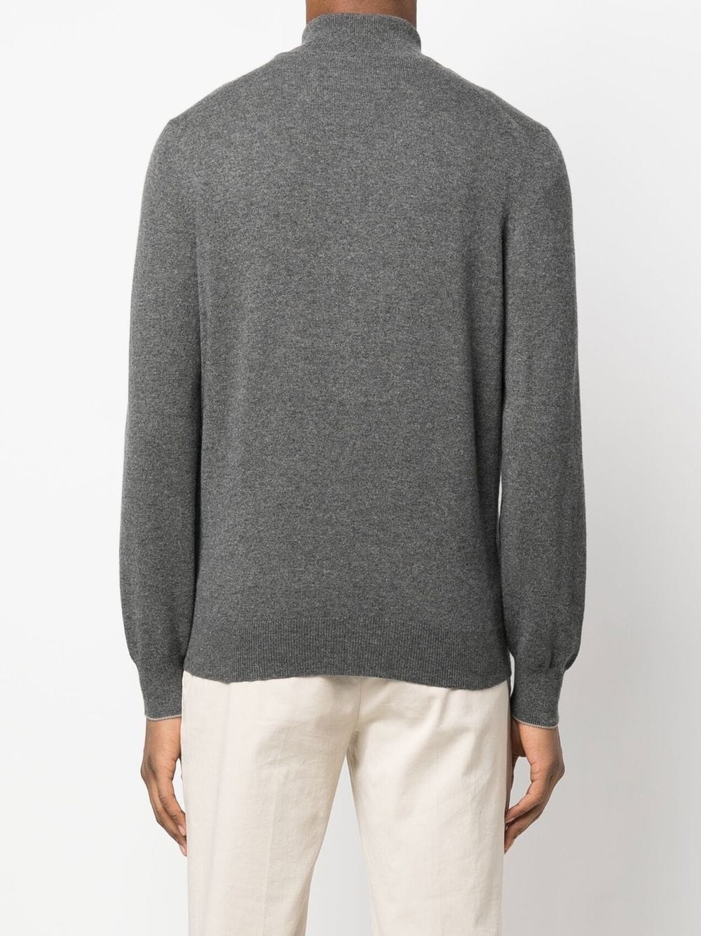 quarter-zip knitted jumper - 4