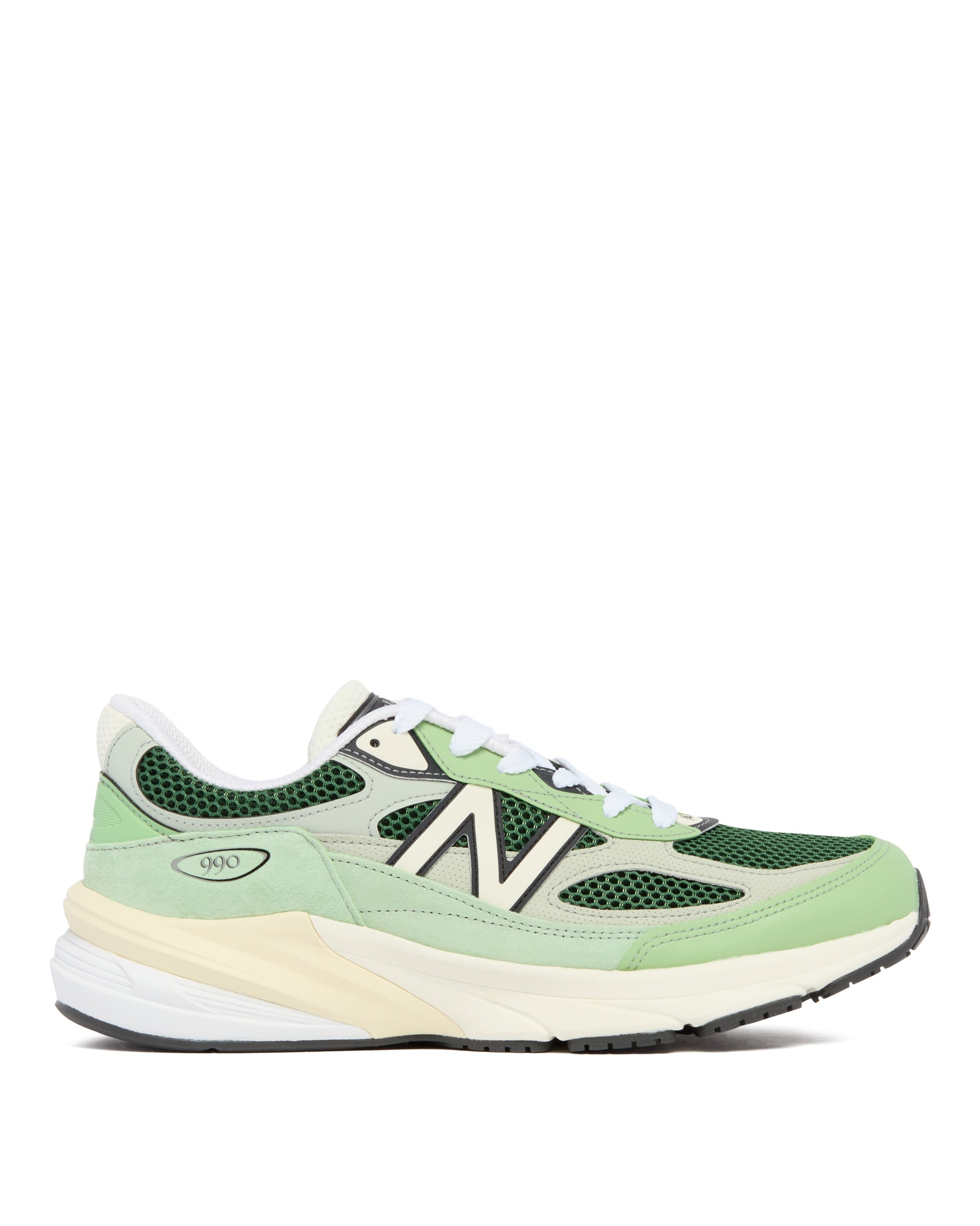 Green Made in USA 990v6 Sneakers - 1