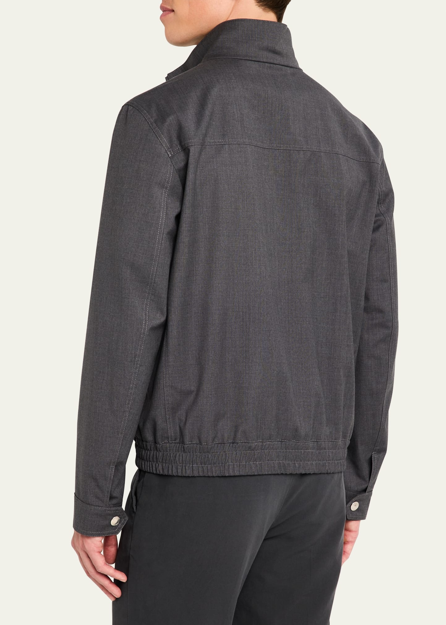 Men's Wool Full-Zip Blouson Jacket - 3
