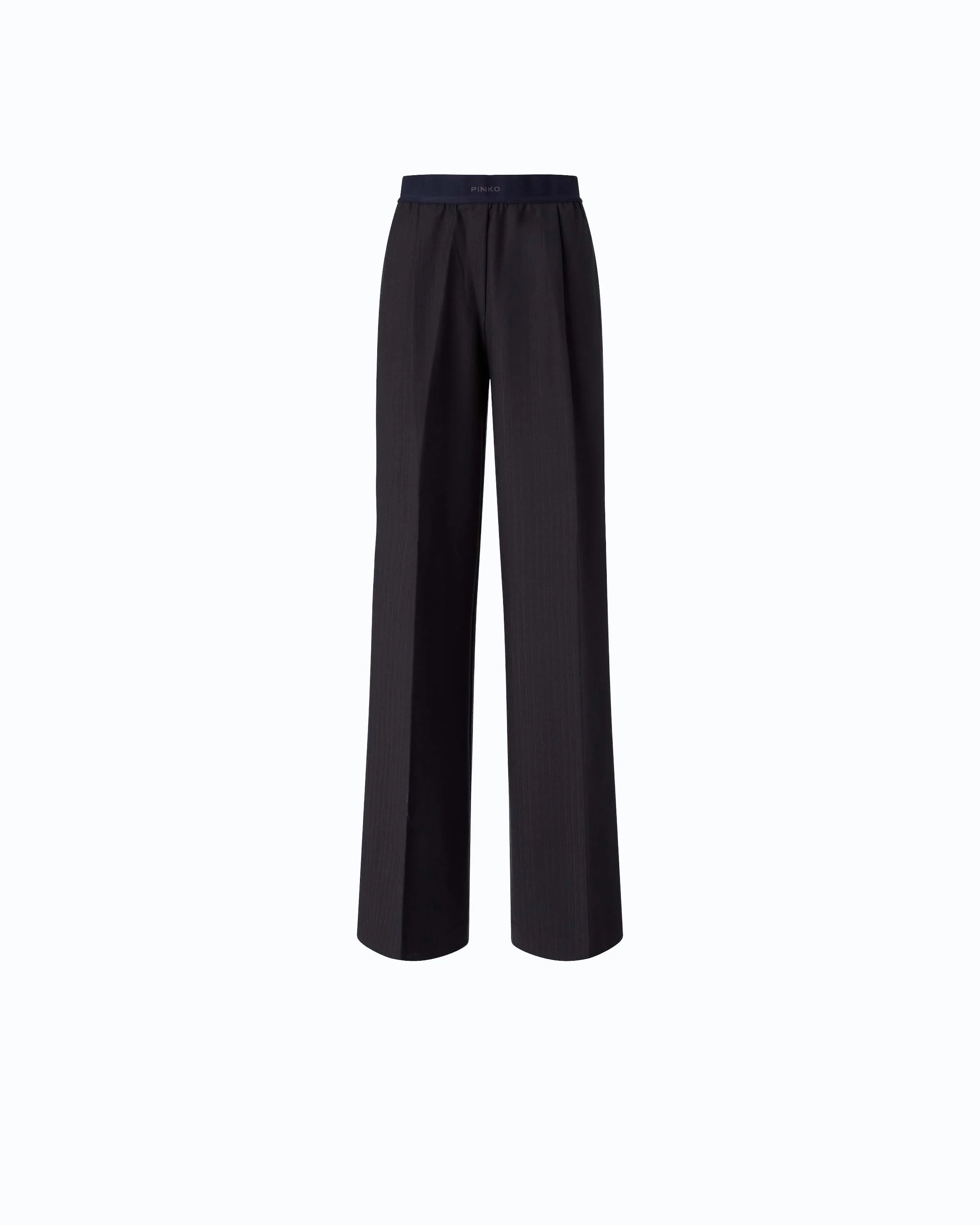 STRETCH WOOL-BLEND PALAZZO TROUSERS - 1