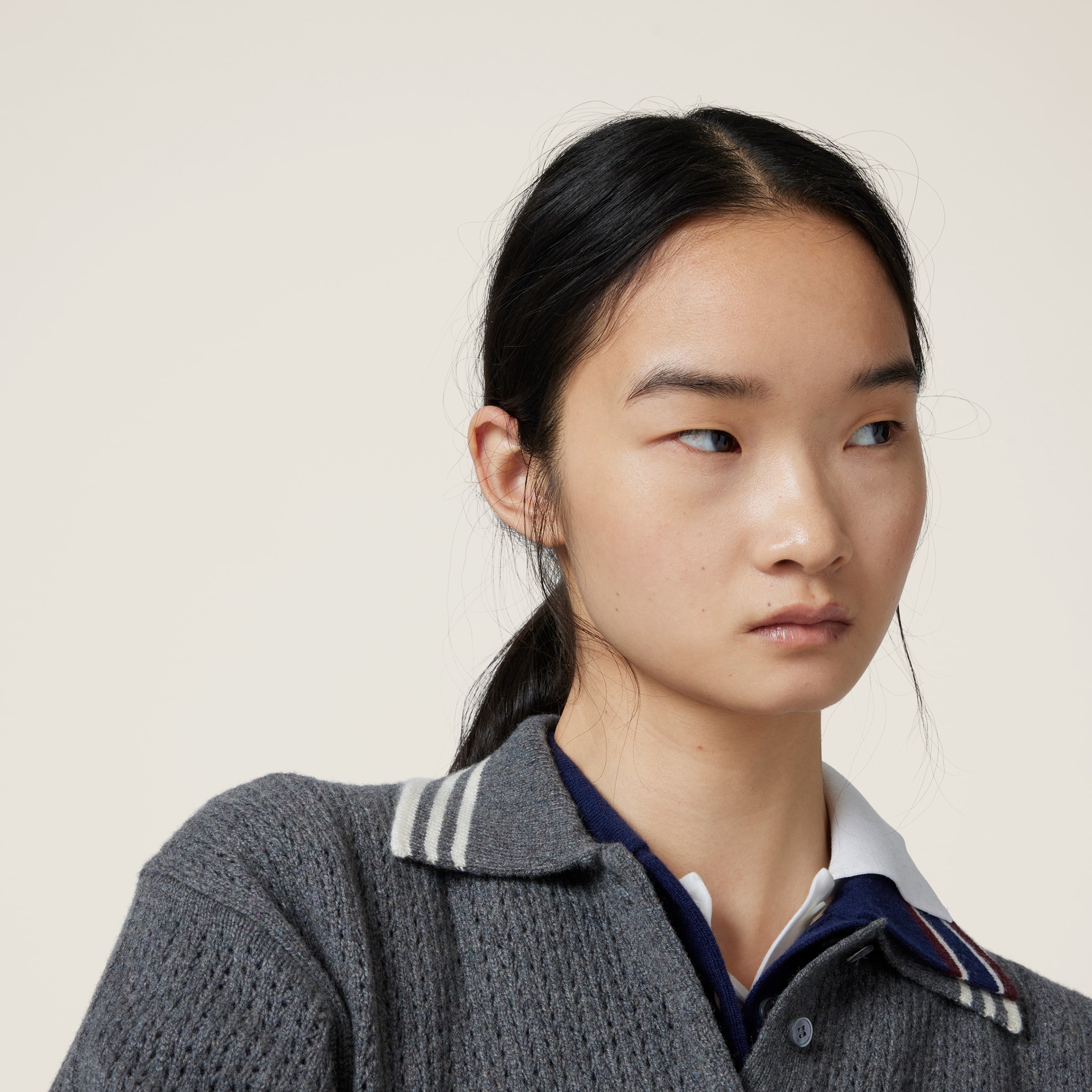 Wool and cashmere polo sweater - 5