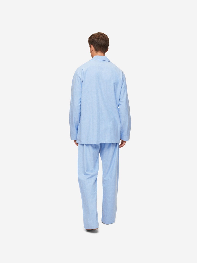 Men's Classic Fit Pyjamas Arran 24 Brushed Cotton Blue - 6