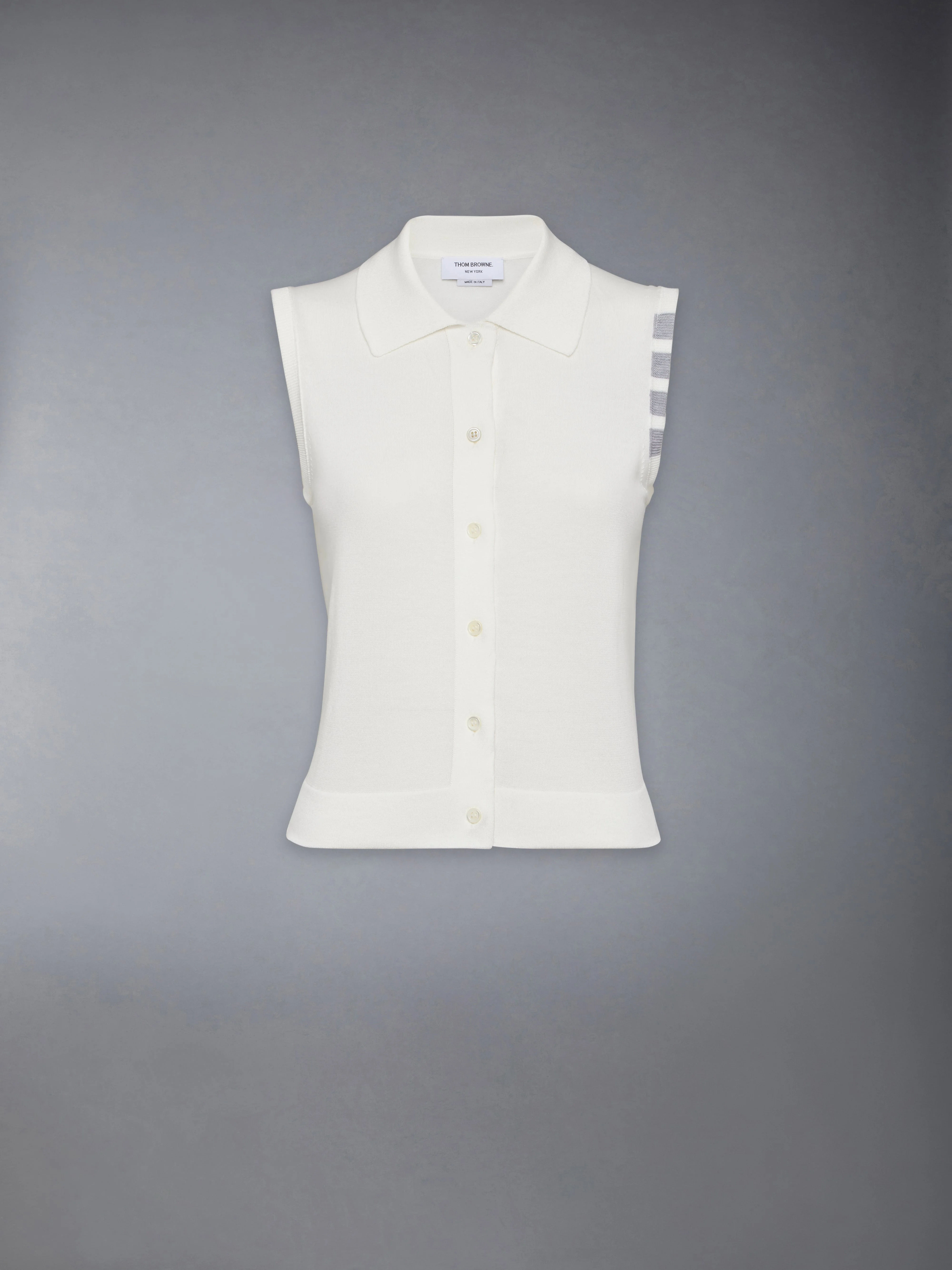 COTTON 4-BAR CROPPED SHIRT - 1