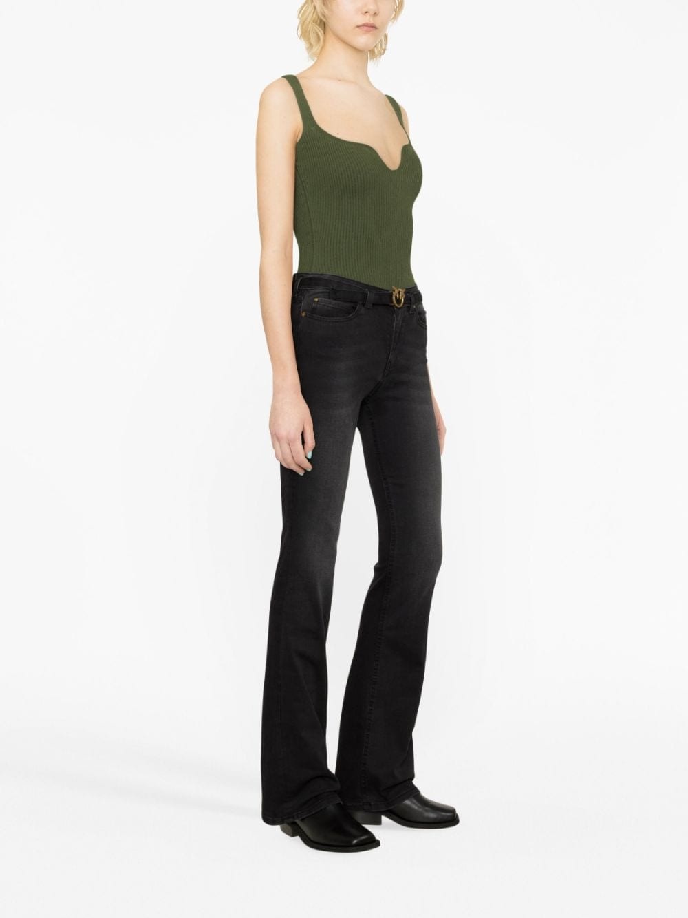 Flora belted flared jeans - 3