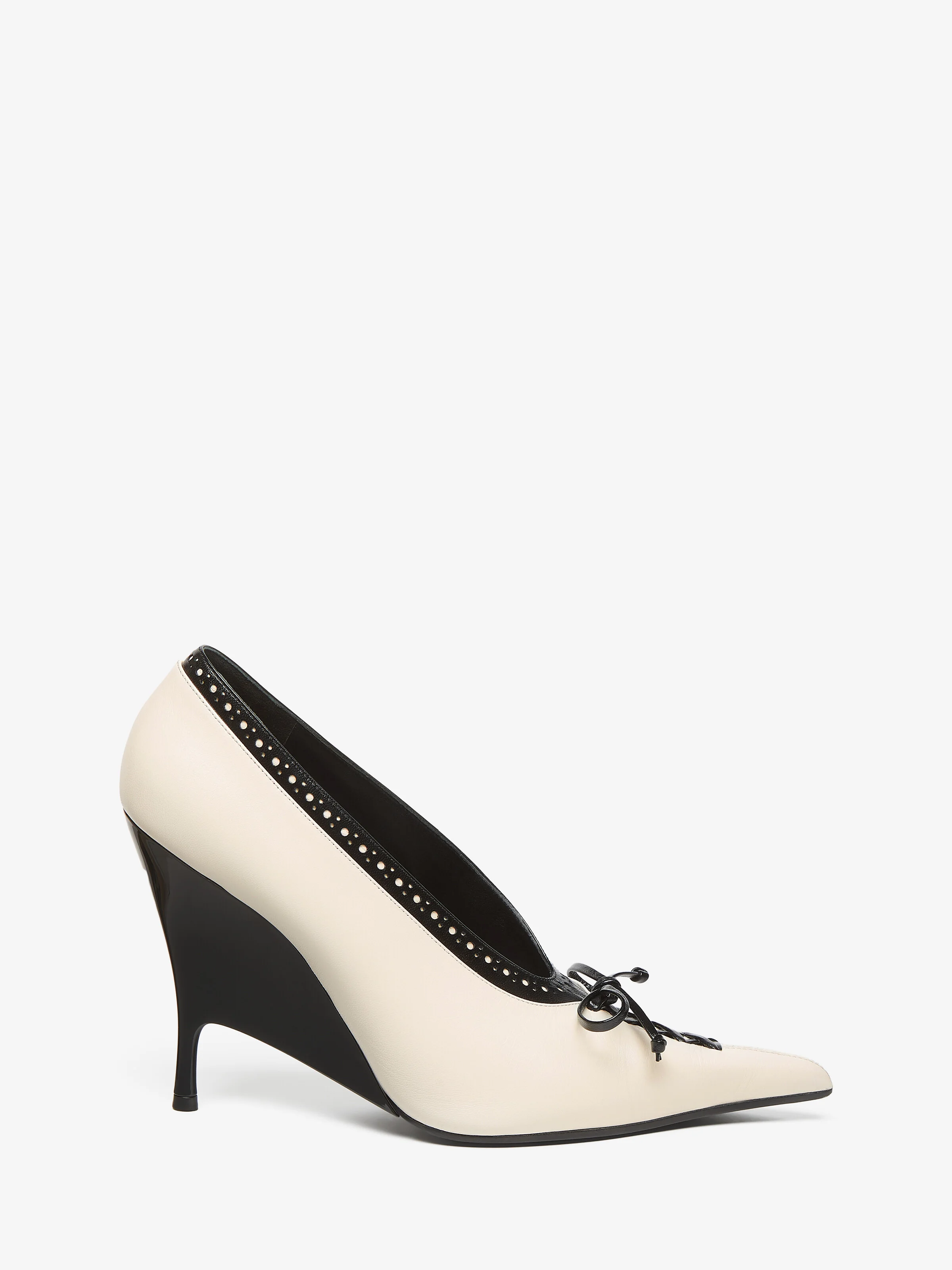 Women's Koko Pump in Ivory/Black - 1