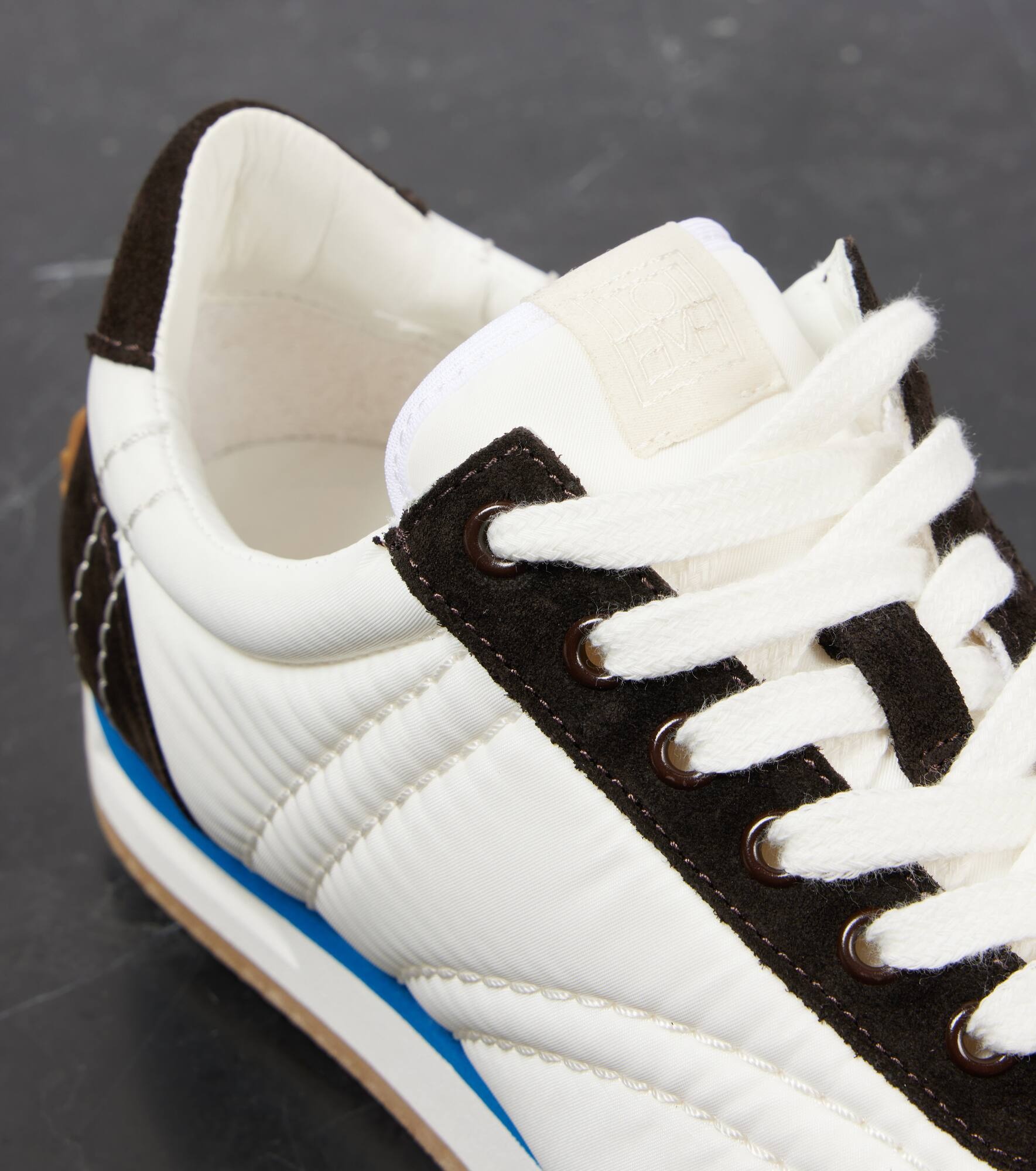 Suede-trimmed sneakers - 5