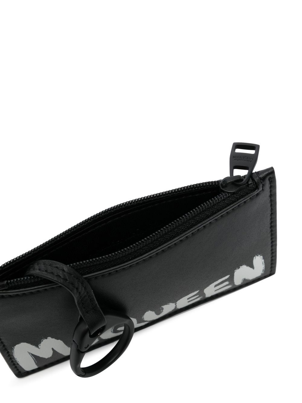 logo-print leather wallet - 3