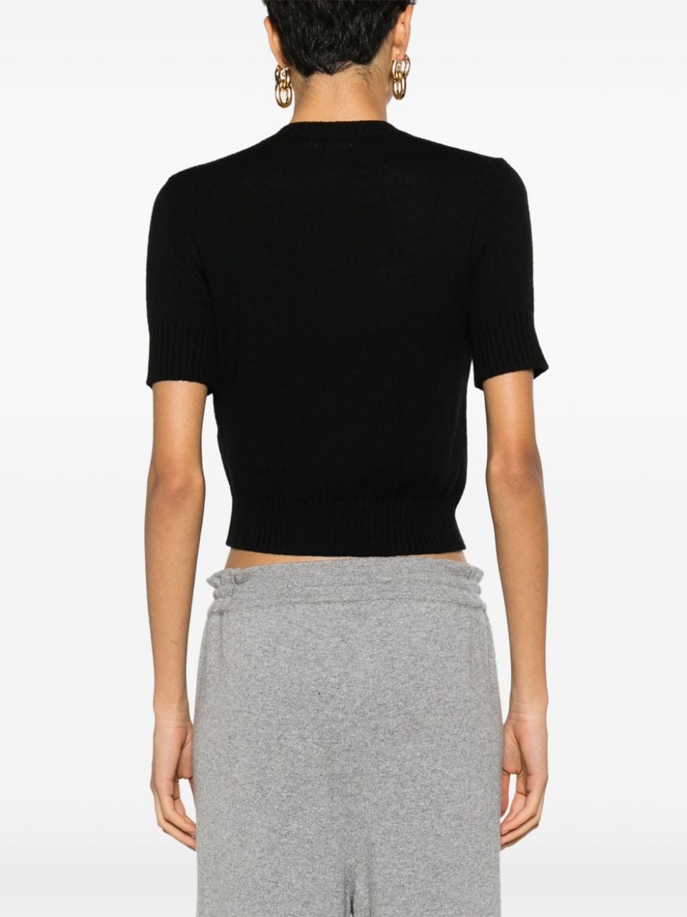 cropped wool jumper - 4