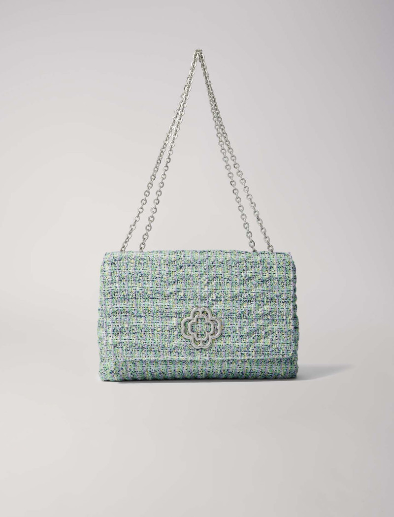 Clover bag with tweed chains 6