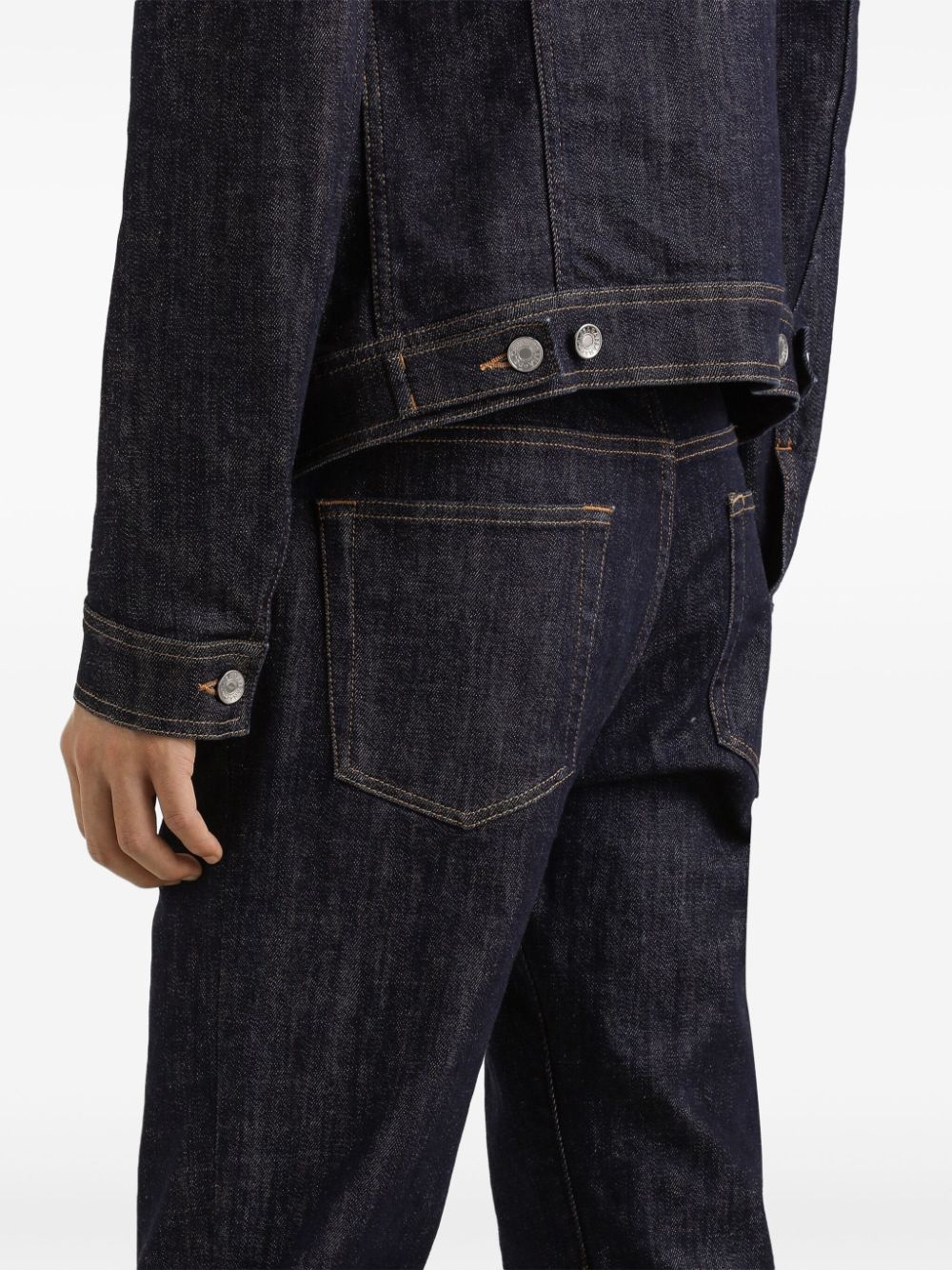 logo-appliqué skinny jeans - 5