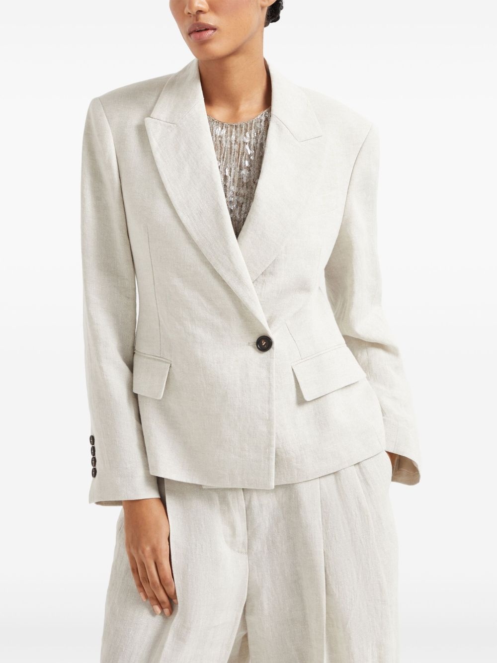 Monili-embellished blazer - 3