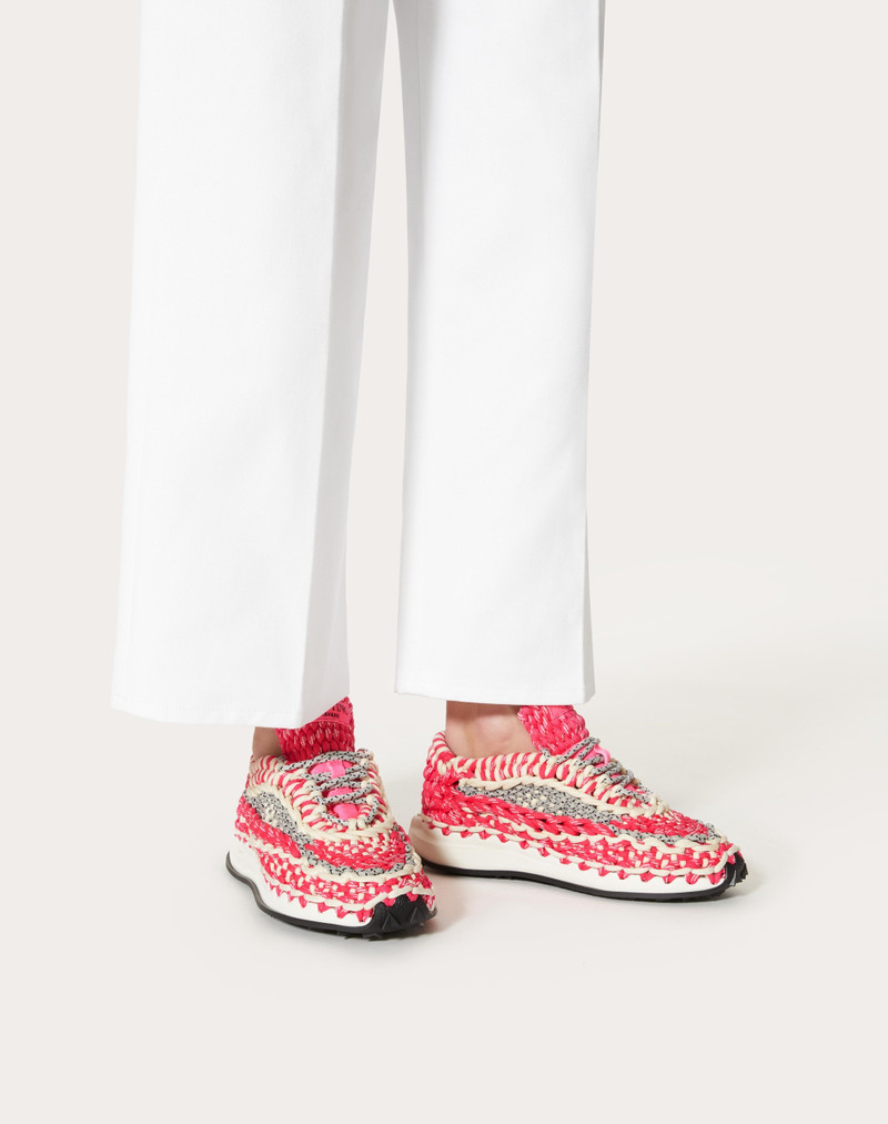 Valentino VALENTINO GARAVANI CROCHET SNEAKER IN FABRIC outlook
