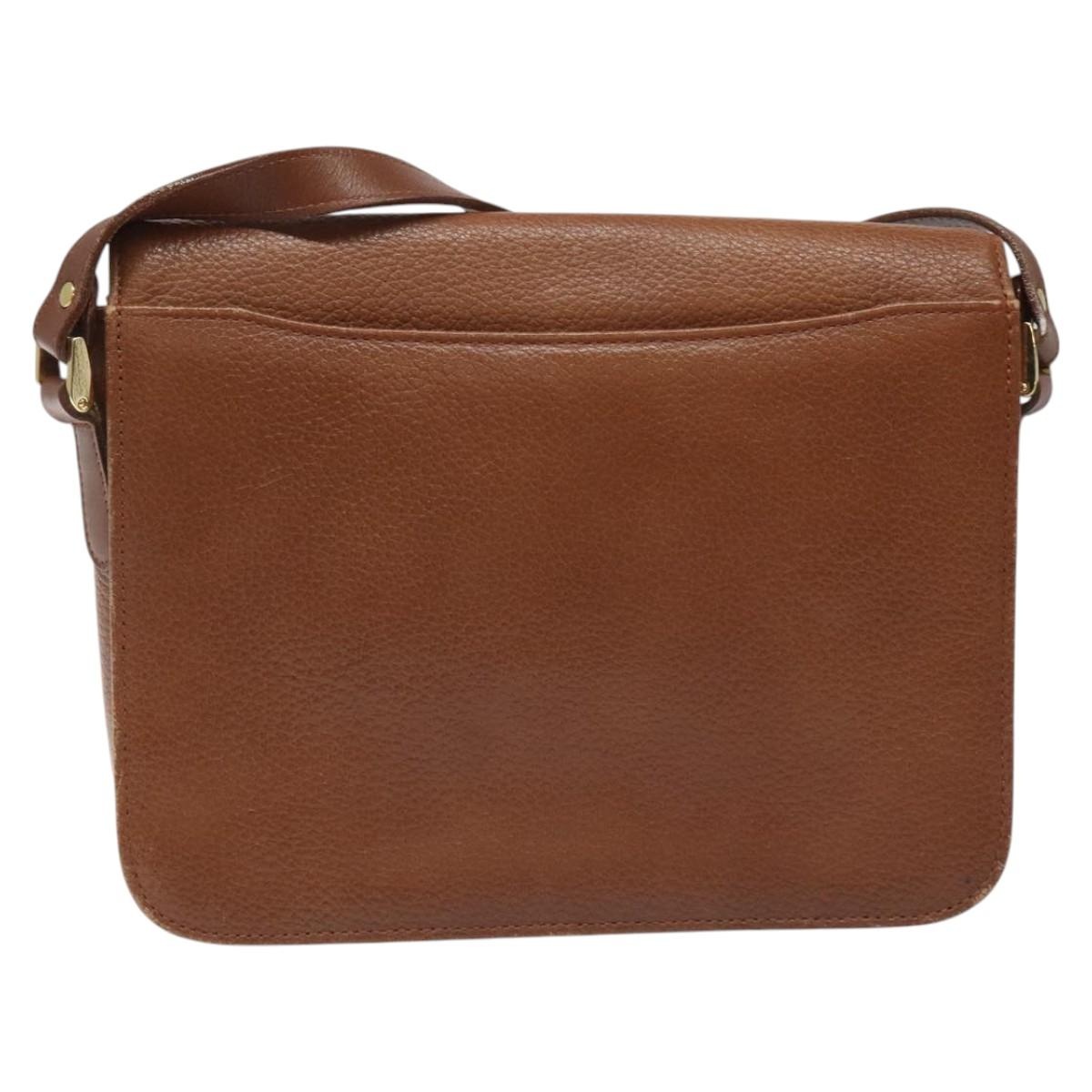 Burberry Shoulder Bag Leather Brown Gold - 2