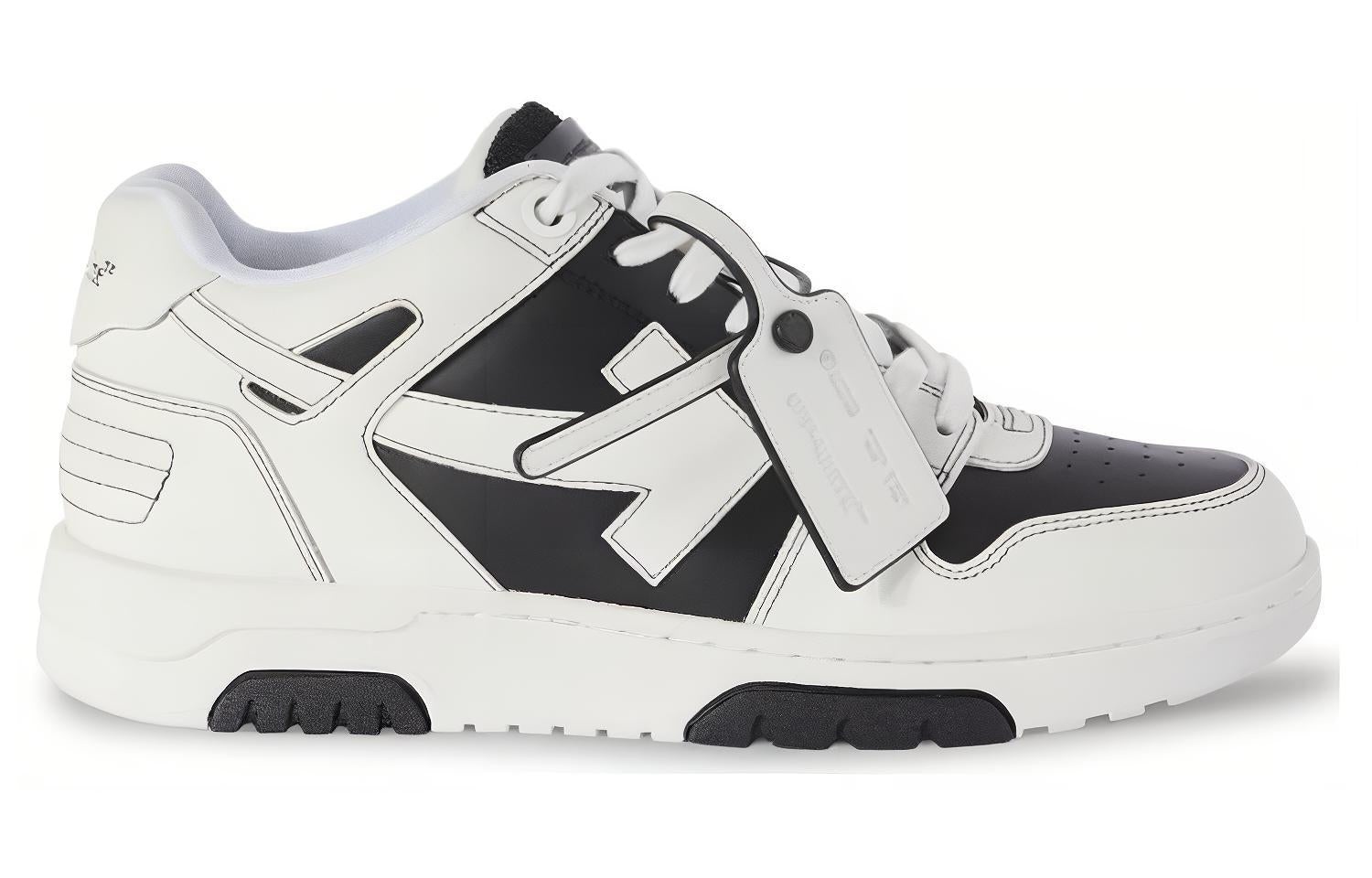 Off-White Out Of Office OOO Low Tops 'Black White' OMIA189S24LEA0041001 - 2