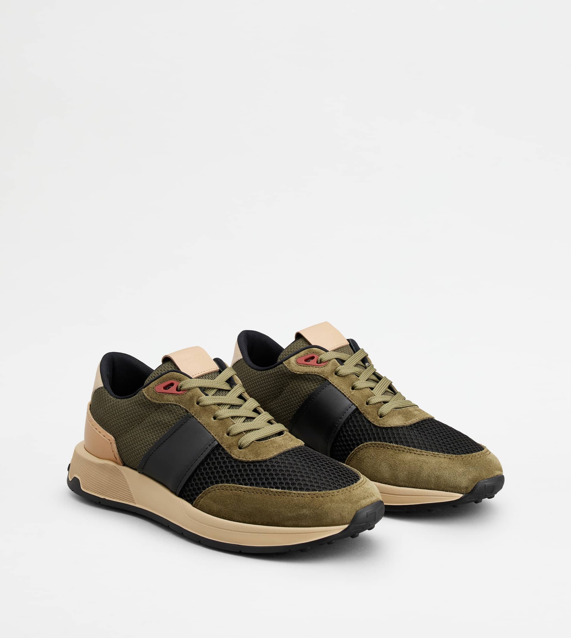 SNEAKERS IN LEATHER - GREEN - 3