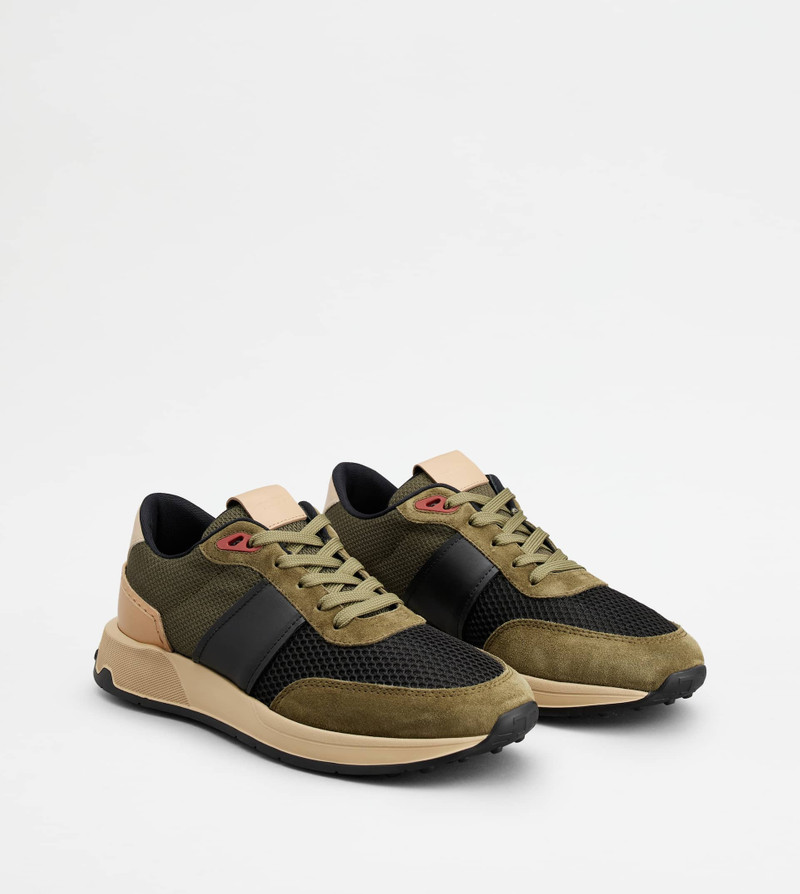 SNEAKERS IN LEATHER - GREEN 3