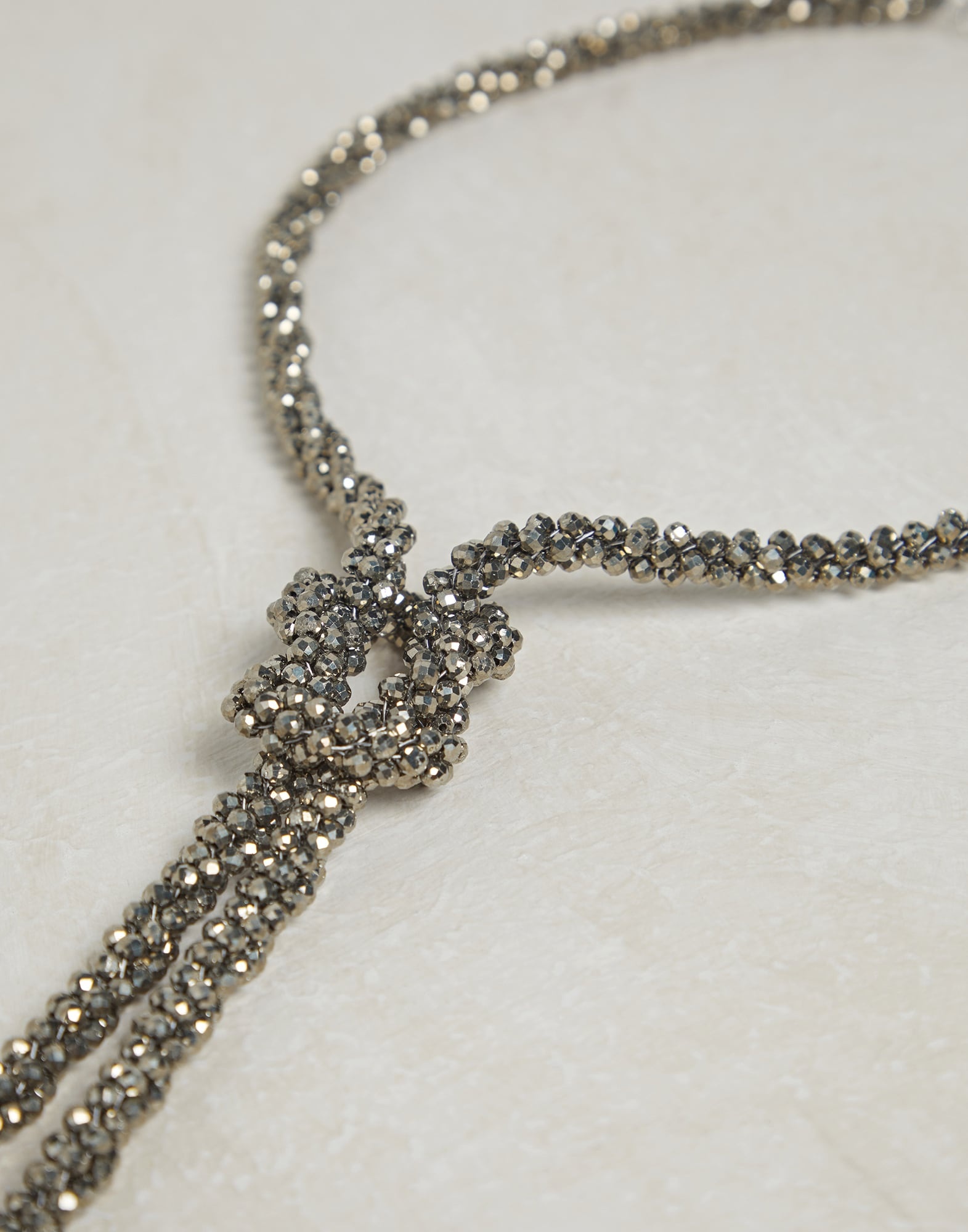 Pyrite tie necklace - 2