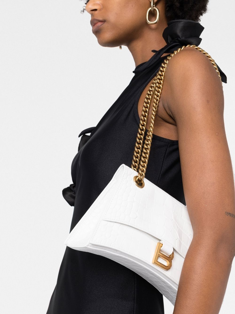 Crush crocodile-embossed crossbody bag - 3
