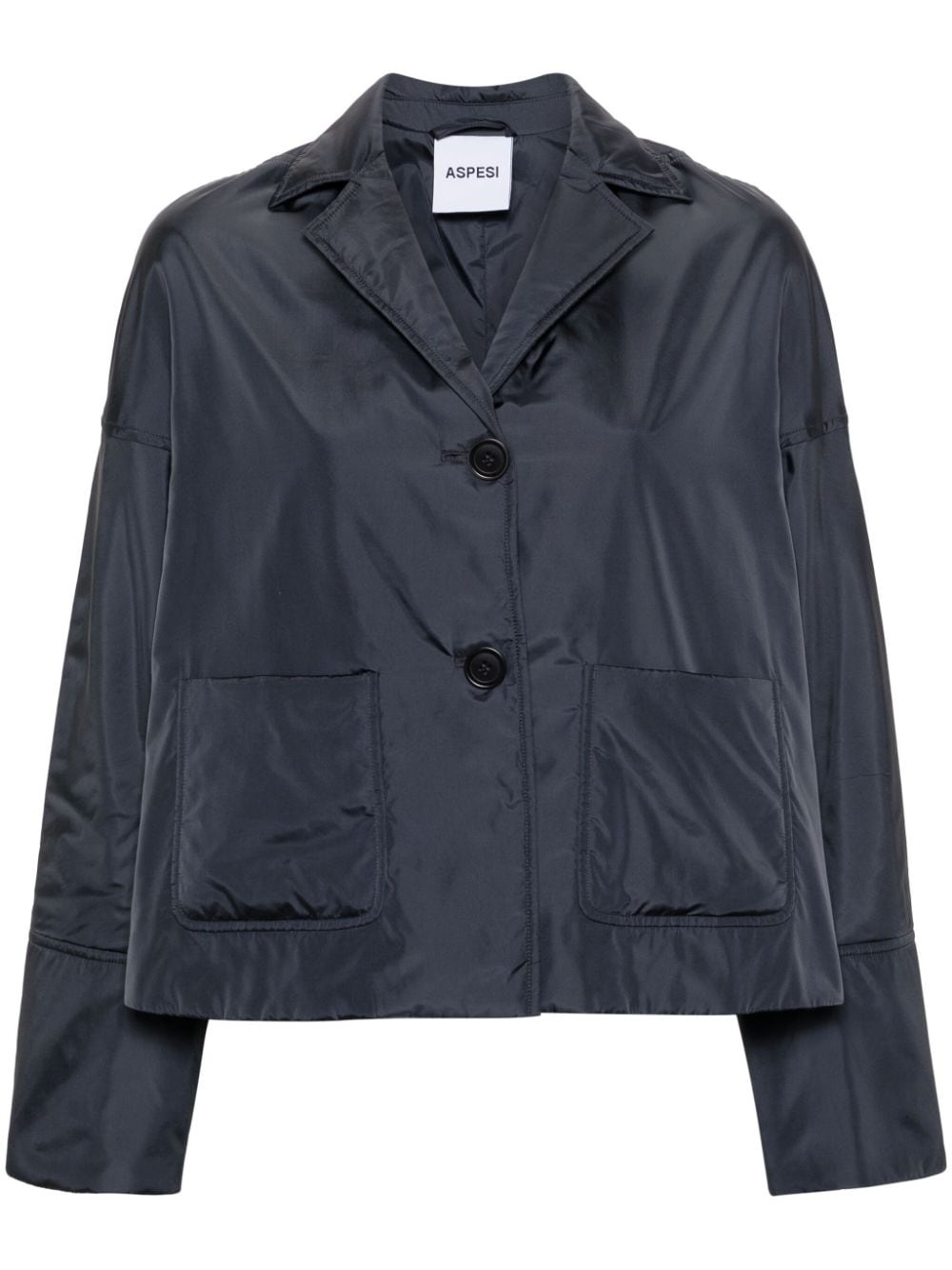 camp-collar single-breasted jacket - 1