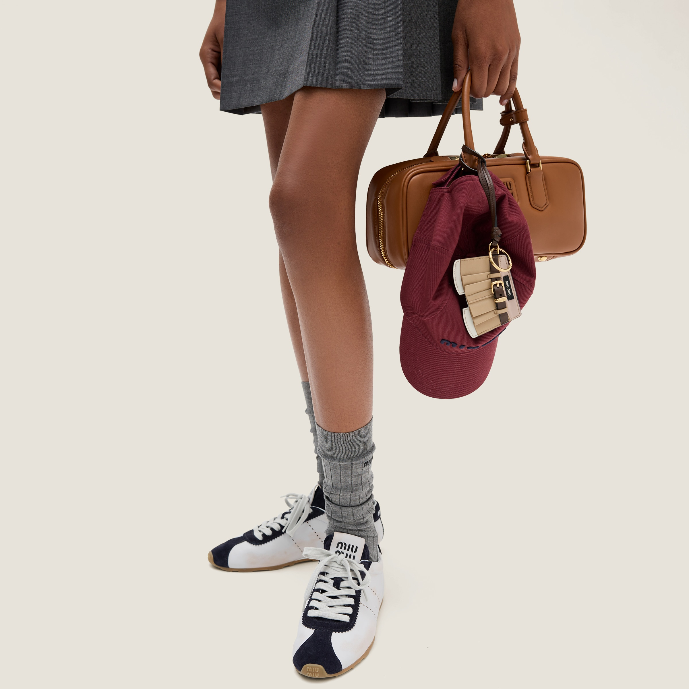 Plume nappa leather and suede sneakers - 6