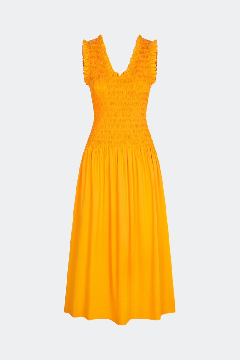 Zini Poplin Dress in Sherbet Orange 1