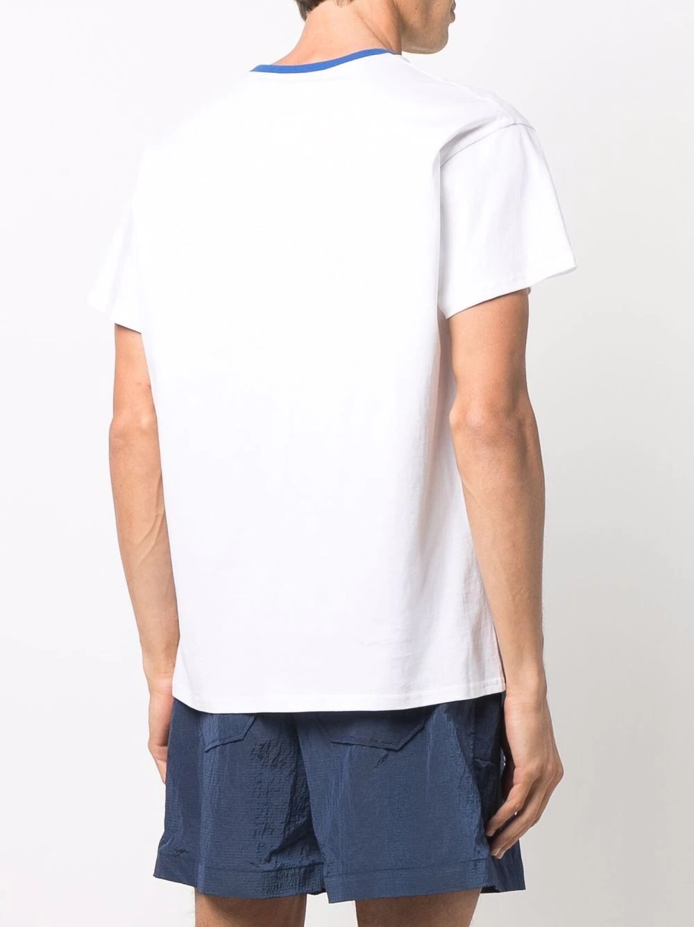 contrast round-neck T-shirt - 4