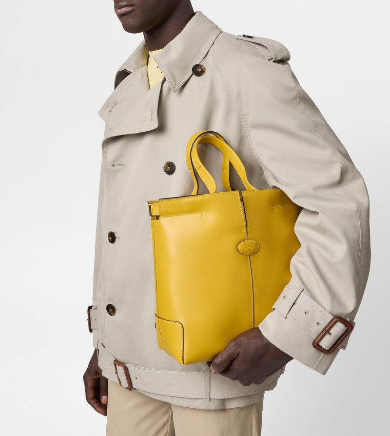 TOD'S DI BAG FOLIO IN LEATHER SMALL - YELLOW 9