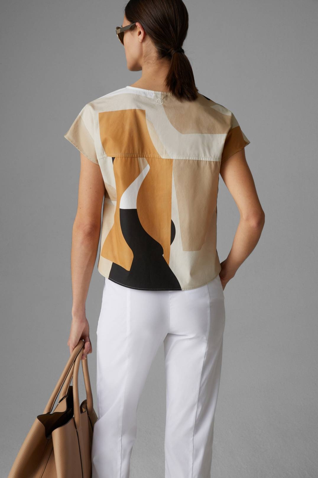 PIA SLIP-OVER BLOUSE IN CARAMEL/BEIGE - 3