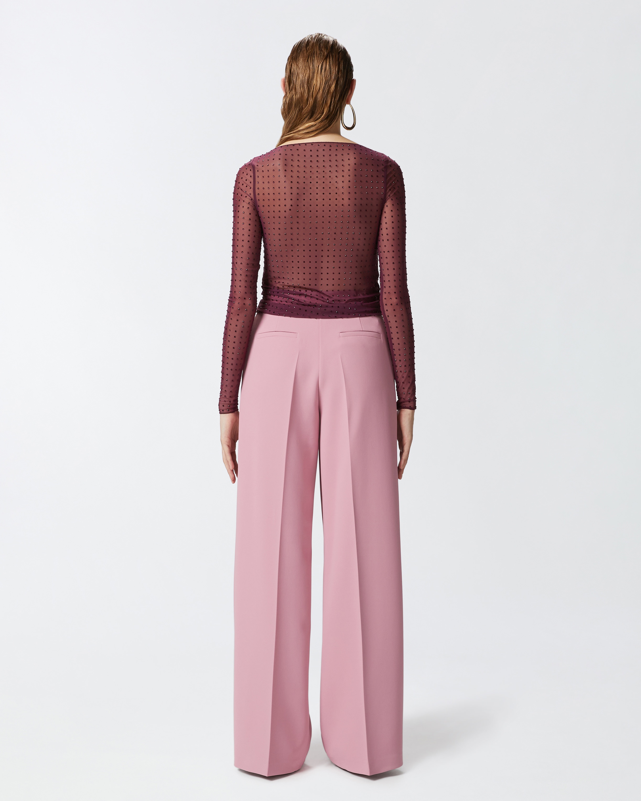 ELEGANT PALAZZO TROUSERS IN CREPE - 4