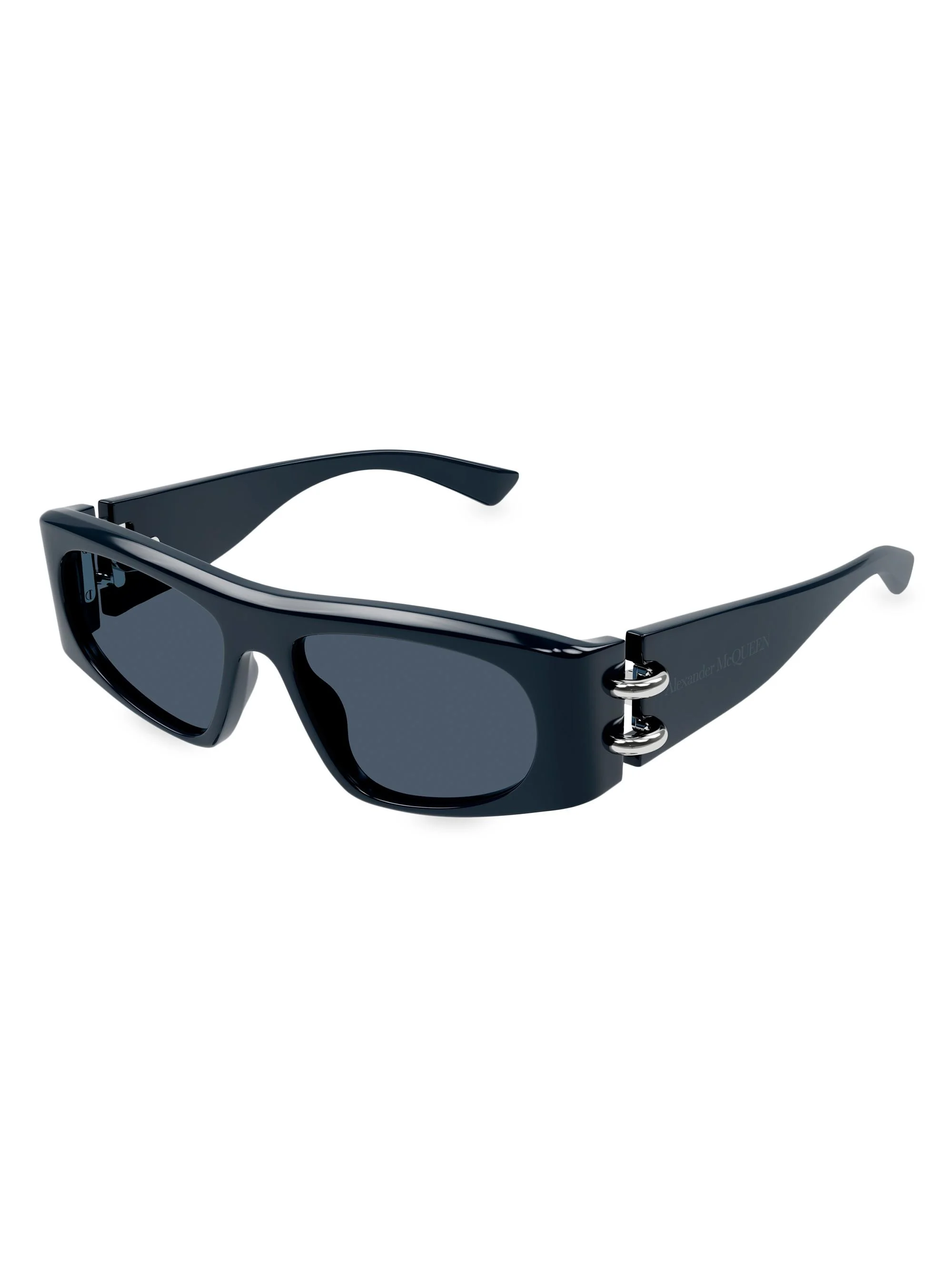 Men's Piercing AM0471S 53MM Rectangular Sunglasses - Blue Blue - 1