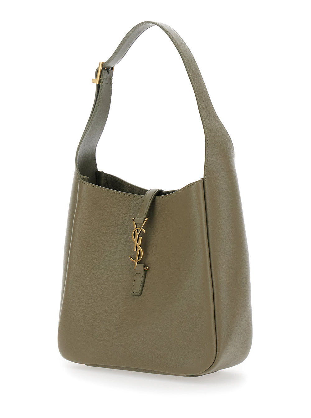 Saint Laurent Women 'Le 5 À 7' Green Shoulder Bag With Cassandre Detail In Hammered Leather Woman - 2