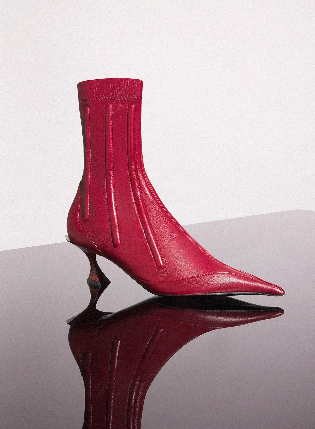 red boned leather fang 55 ankle boots - 1