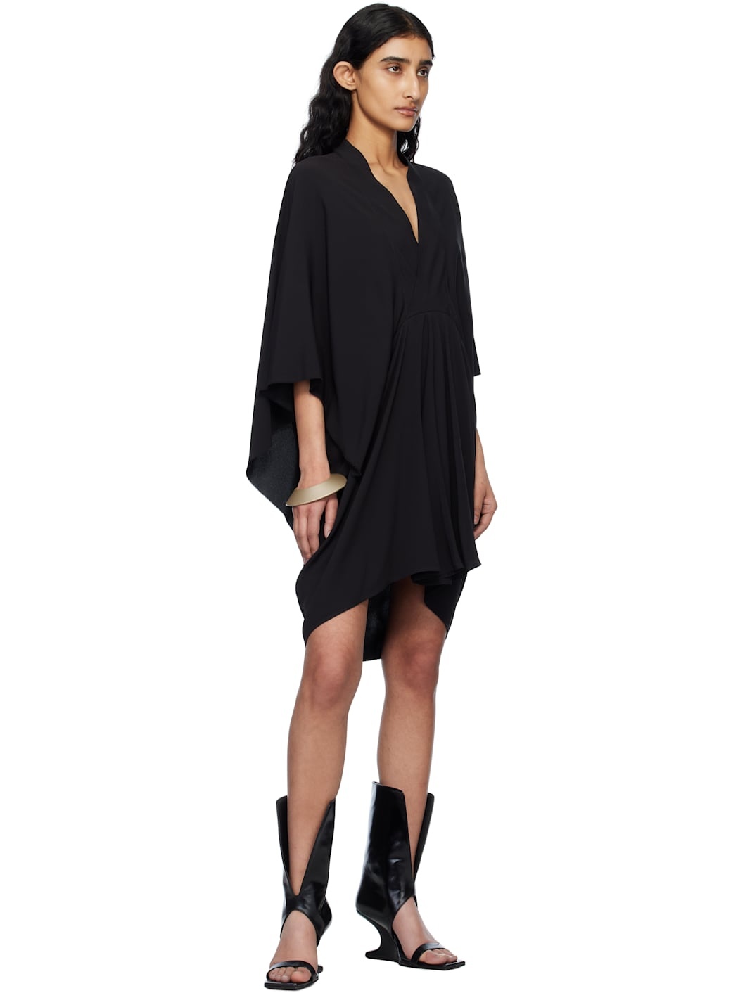 Black Hollywood Half Moon Minidress - 4