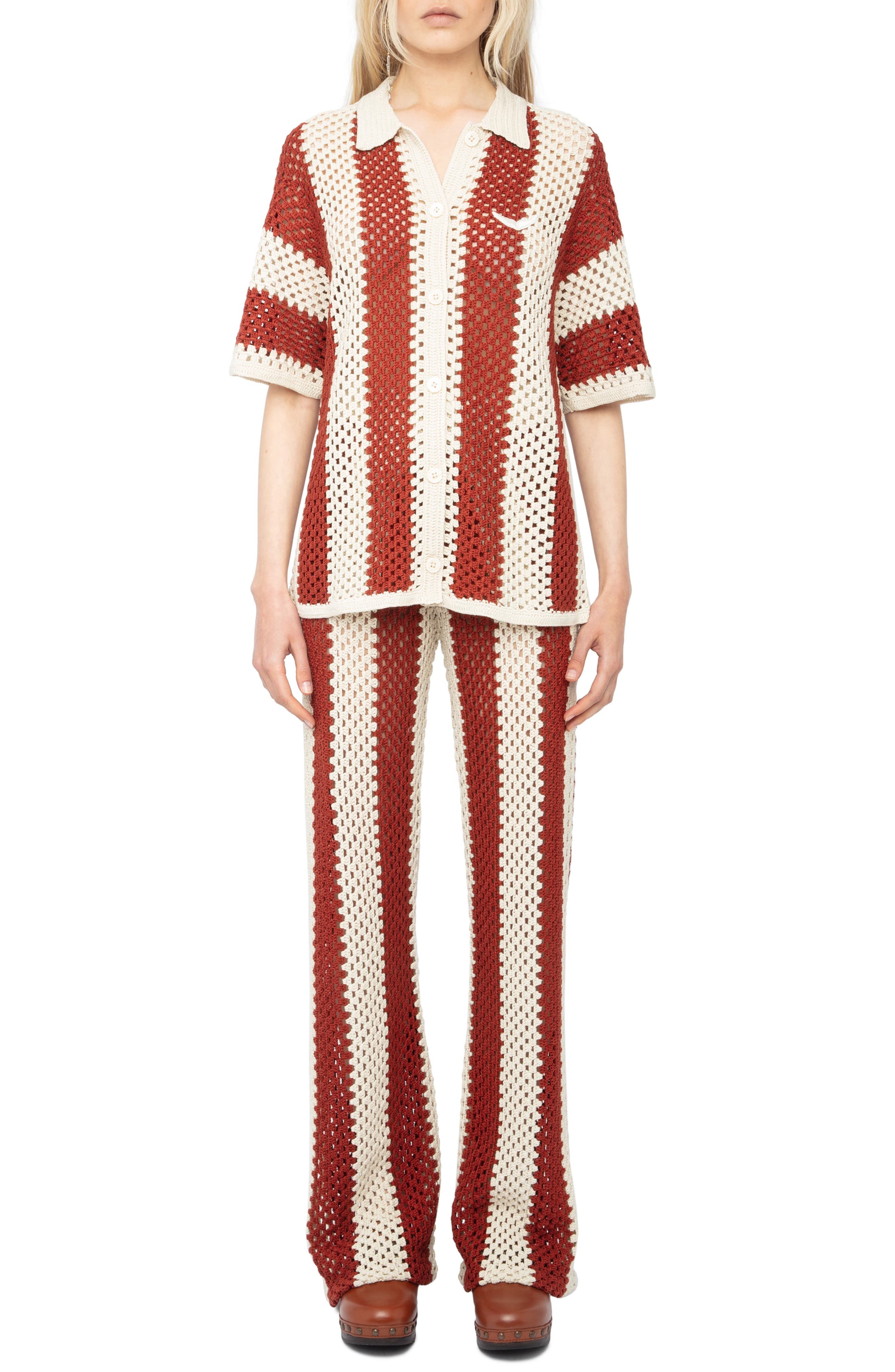 Zadig & Voltaire Ciara Crochet Cardigan in Judo at Nordstrom - 3