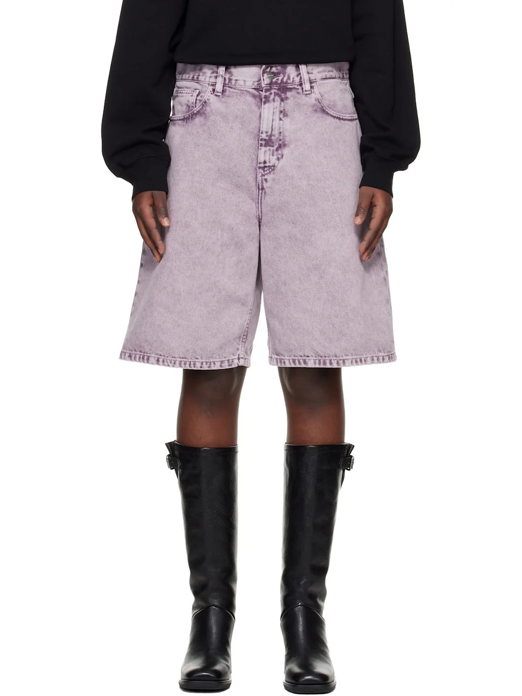Purple Brandon Denim Shorts - 1