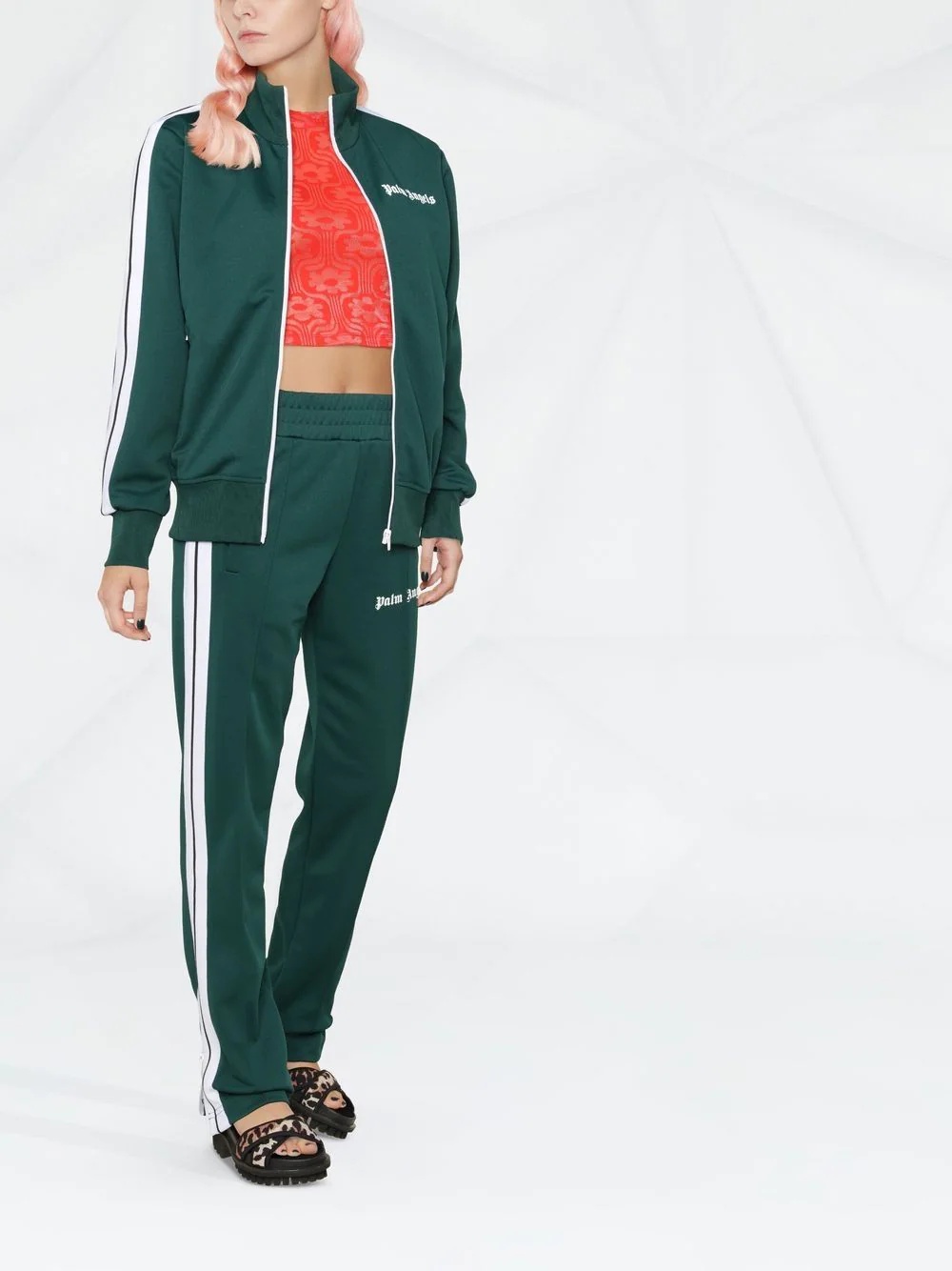 logo-print track jacket - 2