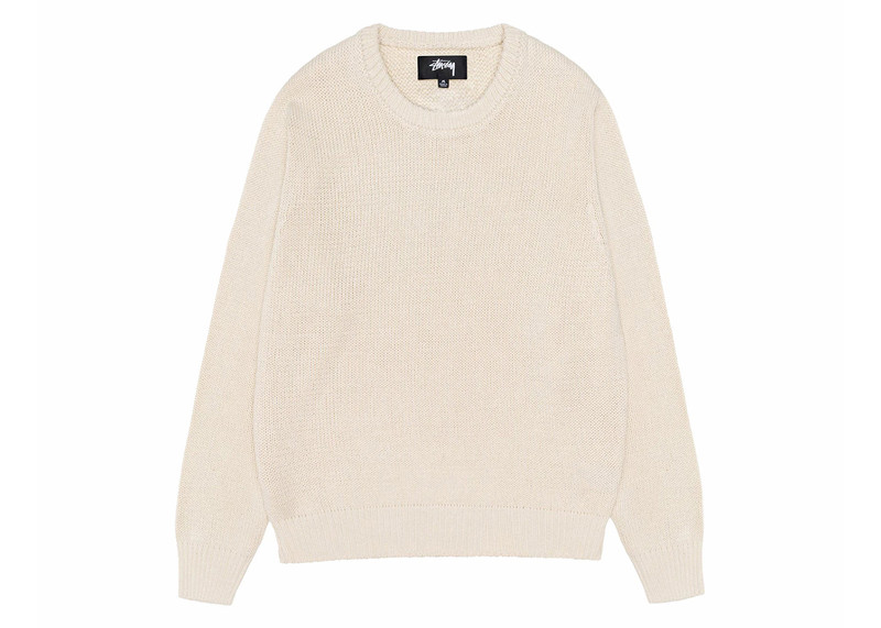 Stüssy Stussy Surfman Icon Cotton Linen Crew Ivory outlook