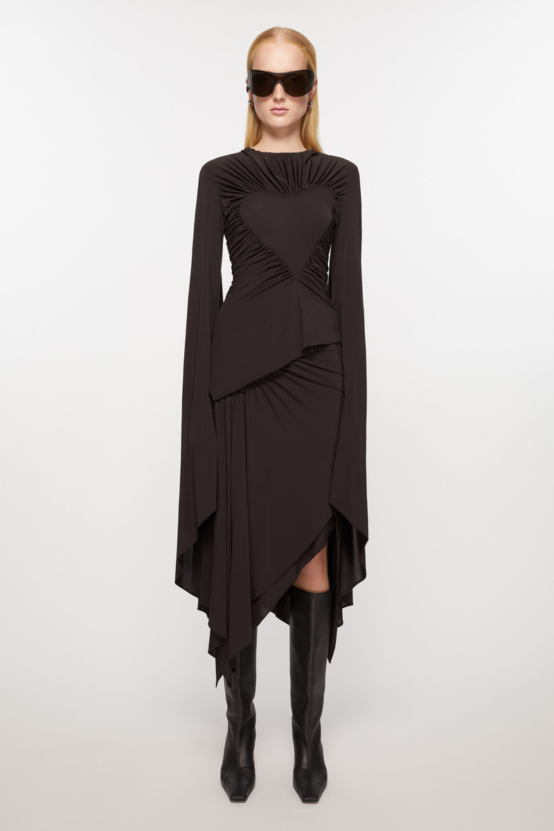 Acne Studios Asymmetric midi skirt - Chestnut brown outlook