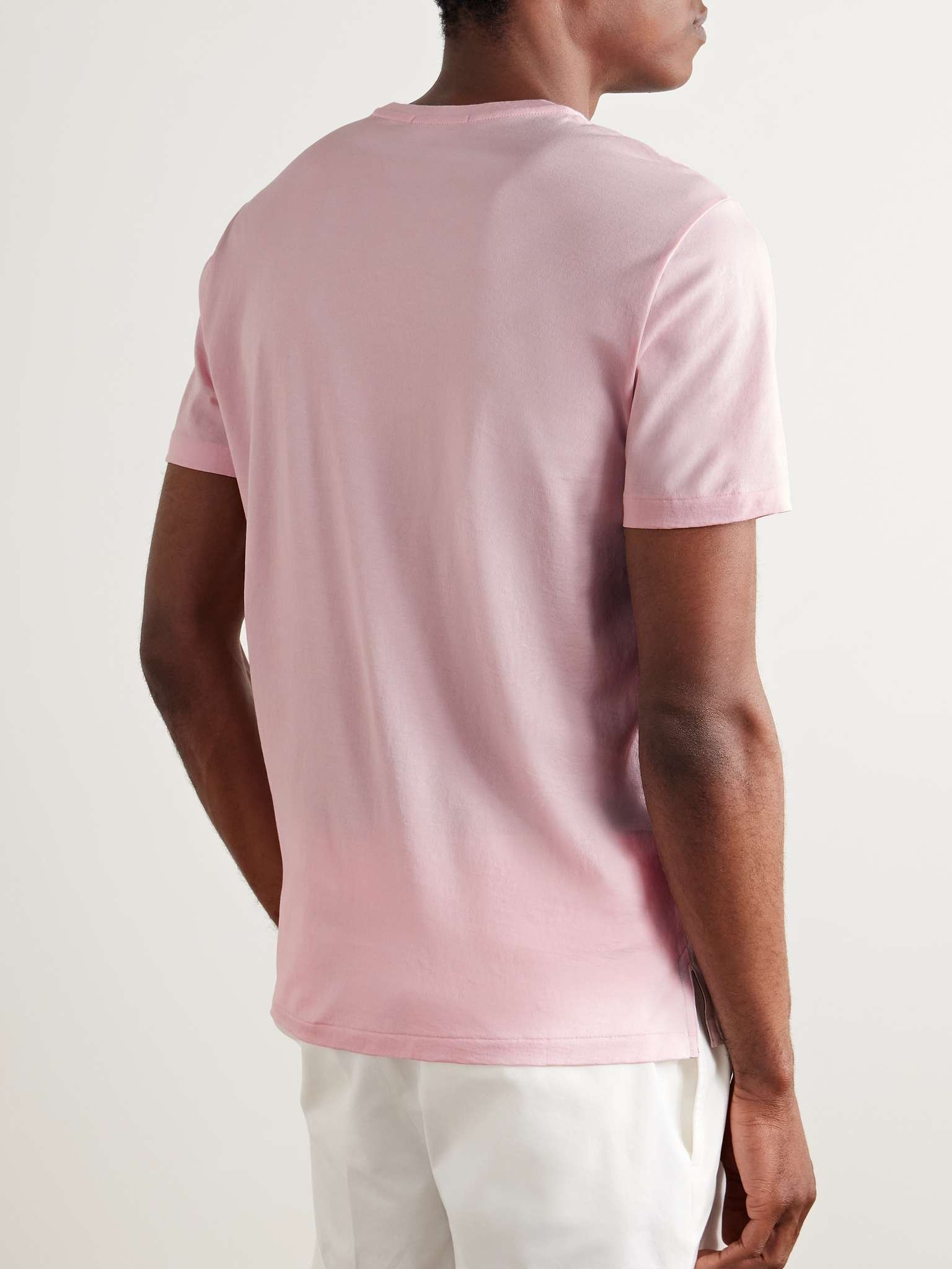 Logo-Embroidered Cotton-Lisle T-Shirt - 4