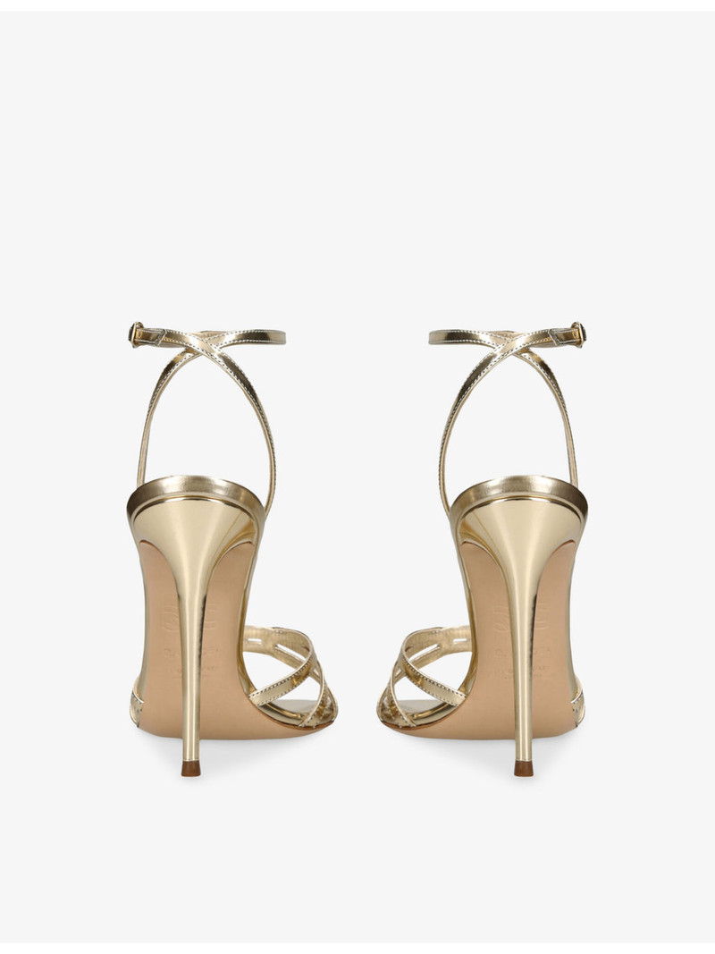 CASADEI Julia 100 Patent-Leather Heeled Sandals outlook