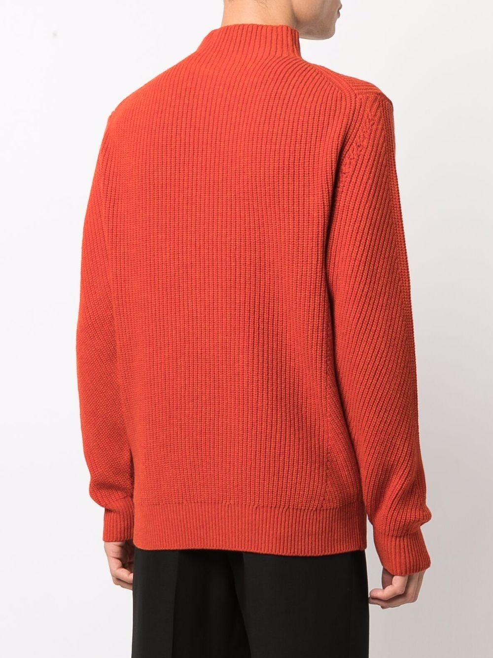 logo-patch wool jumper - 4