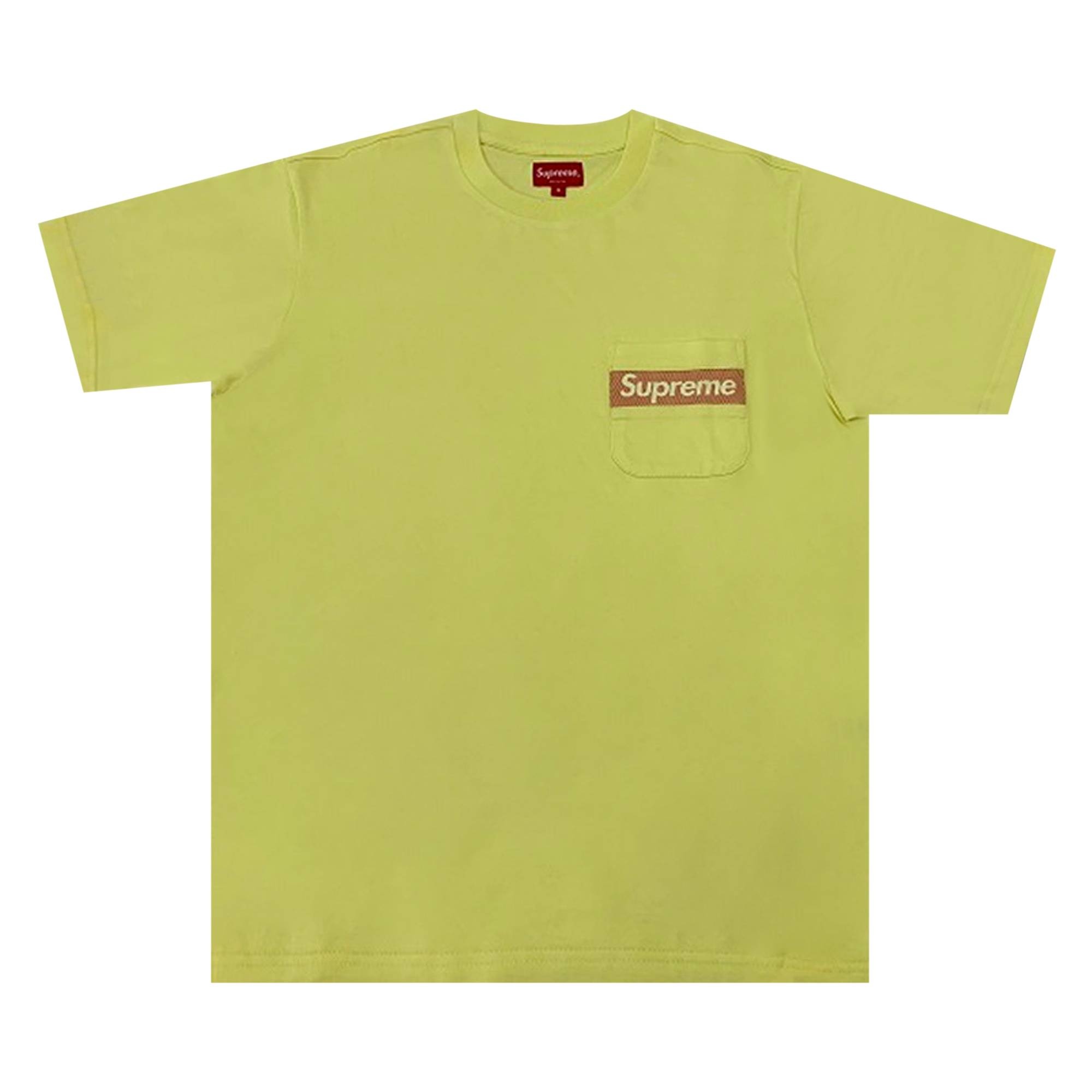 Supreme Mesh Stripe Pocket Tee 'Pale Yellow' - 1