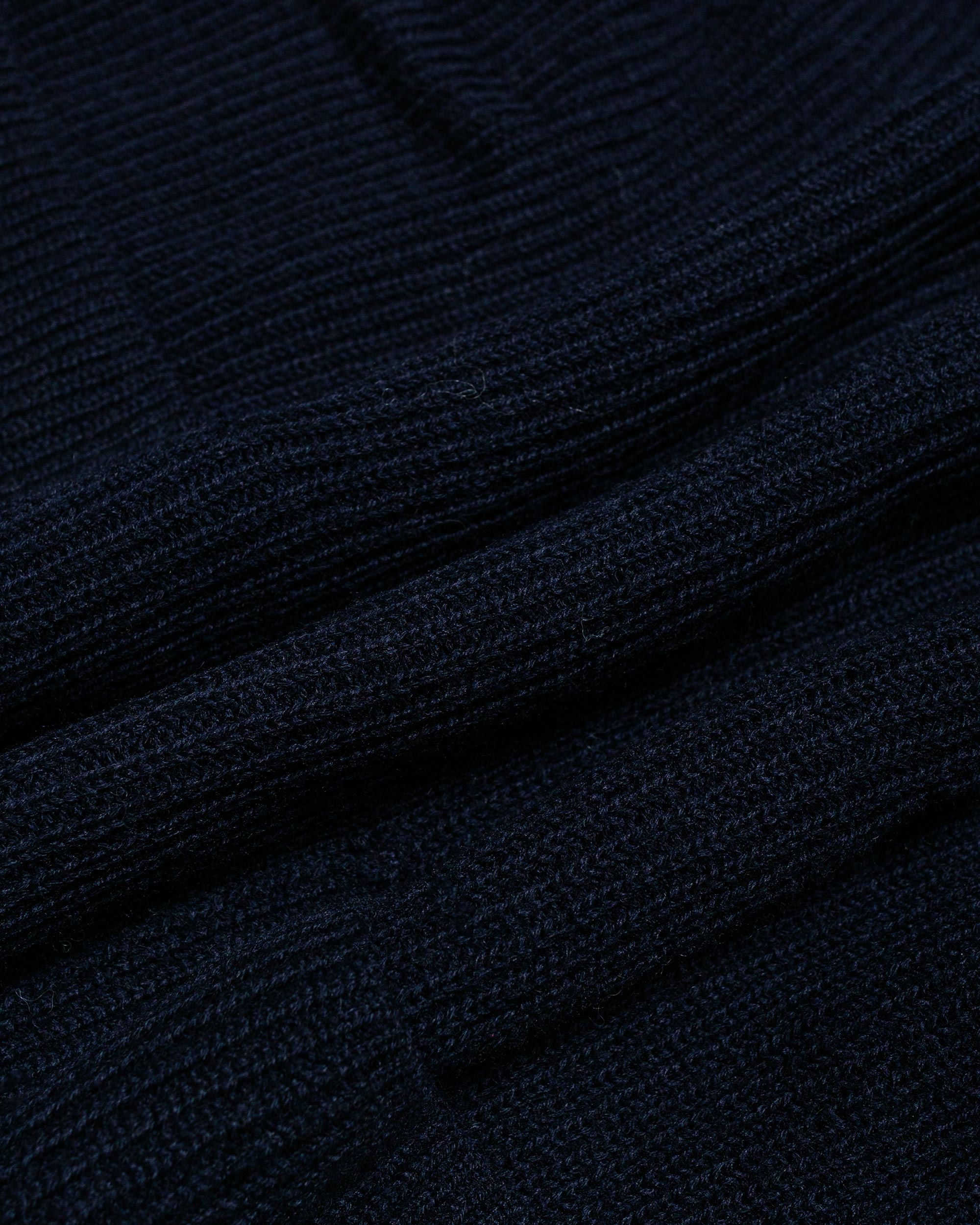 Loki Wool Cotton Rib Cardigan Dark Navy - 5