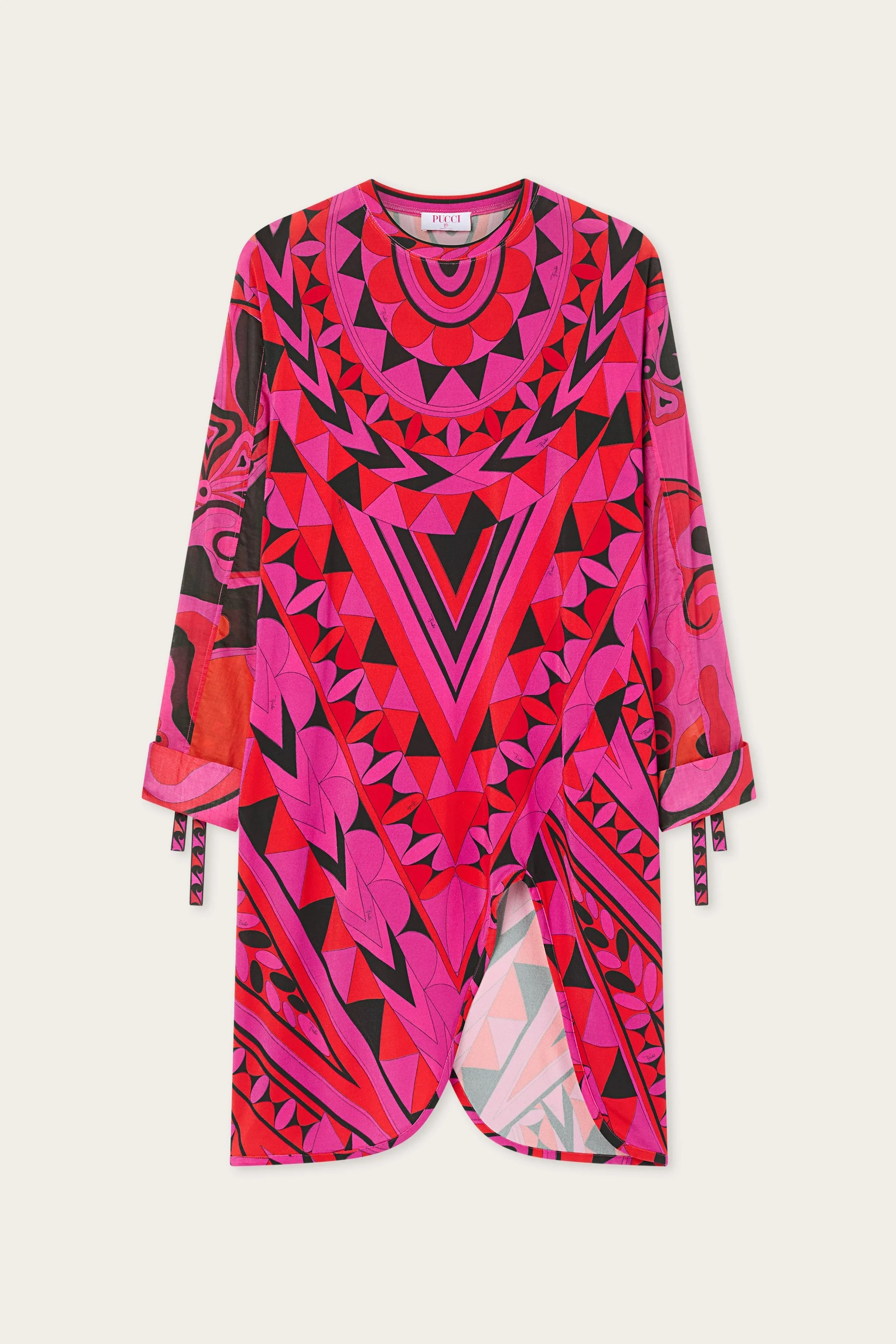MANUBA PRINT LONG-SLEEVED DRESS - 1