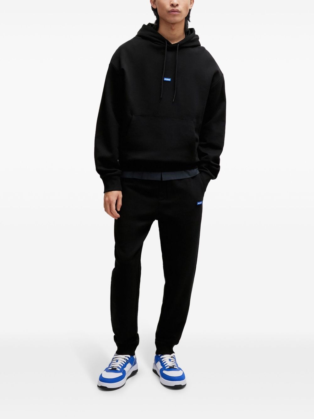 logo-appliqué cotton hoodie - 2