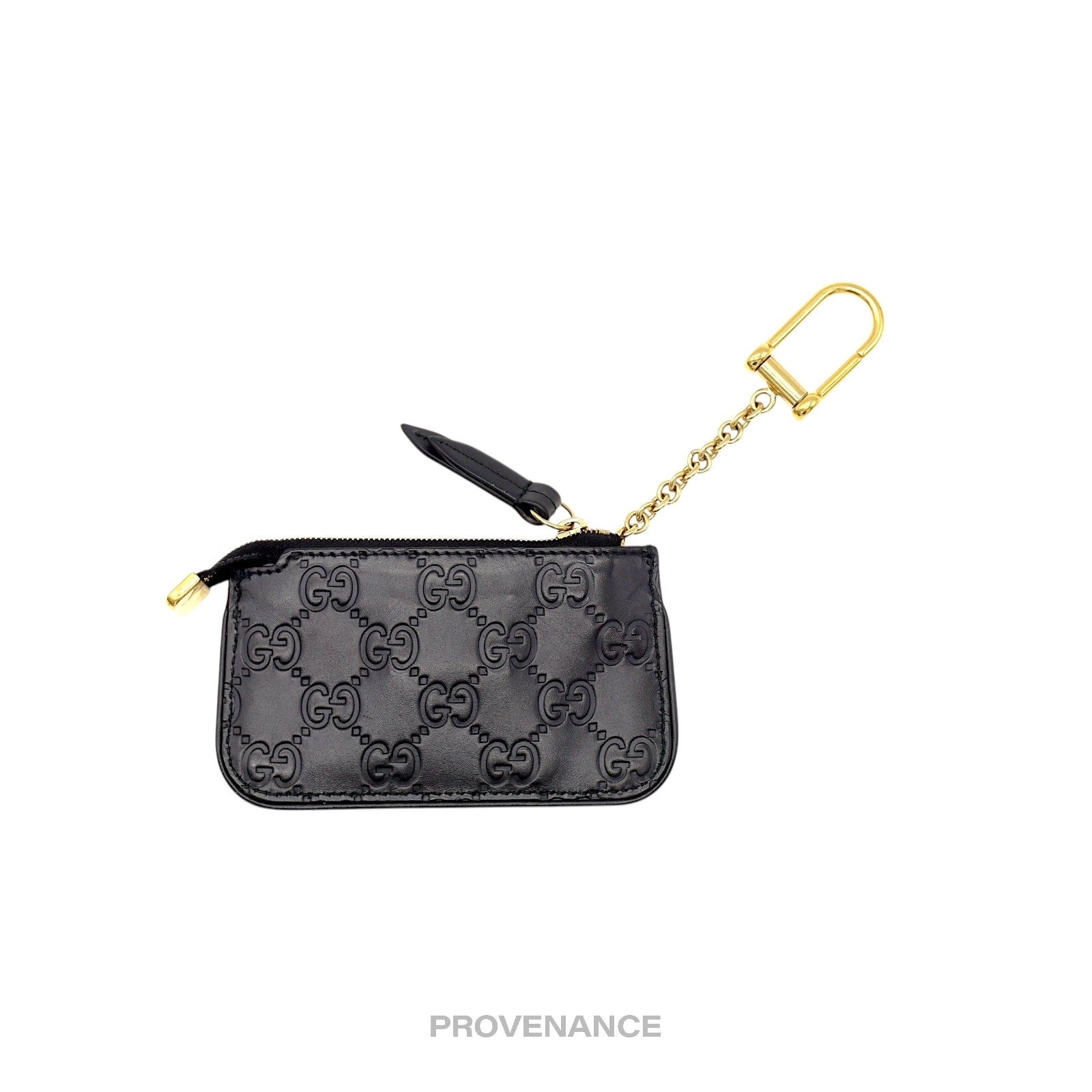 Gucci Key Pouch Cles - Black GG Guccissima Leather - 4