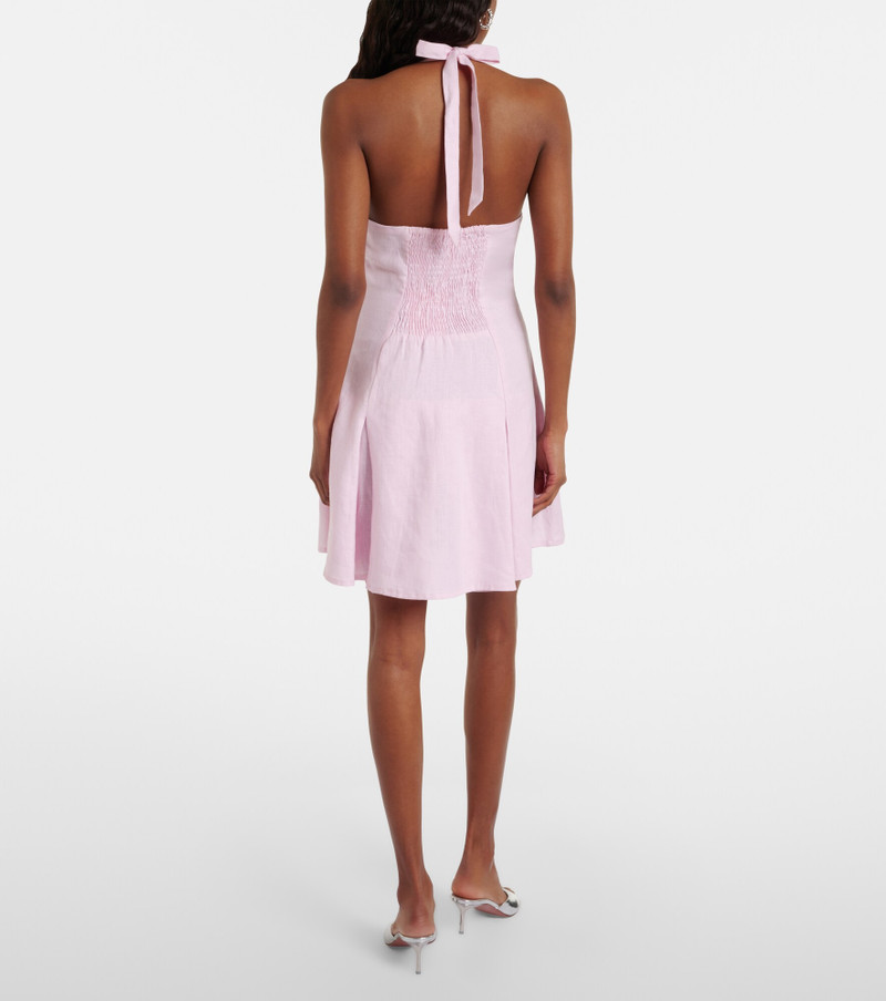 Murano halterneck linen minidress 3